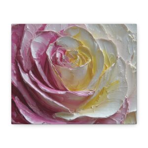 Floral Rose Oil-Paint Texture Canvas