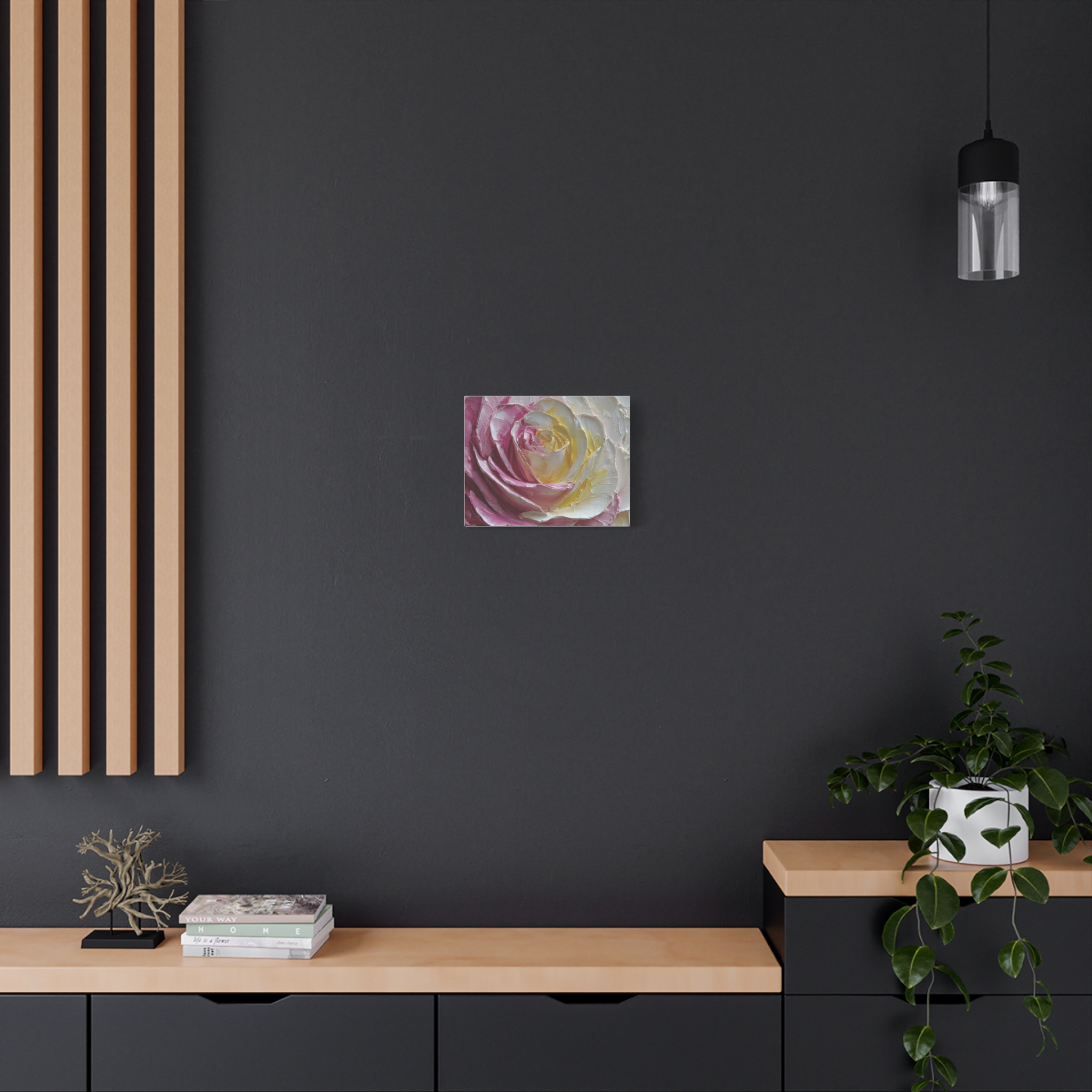 Floral Rose Oil-Paint Texture Canvas - Image 14