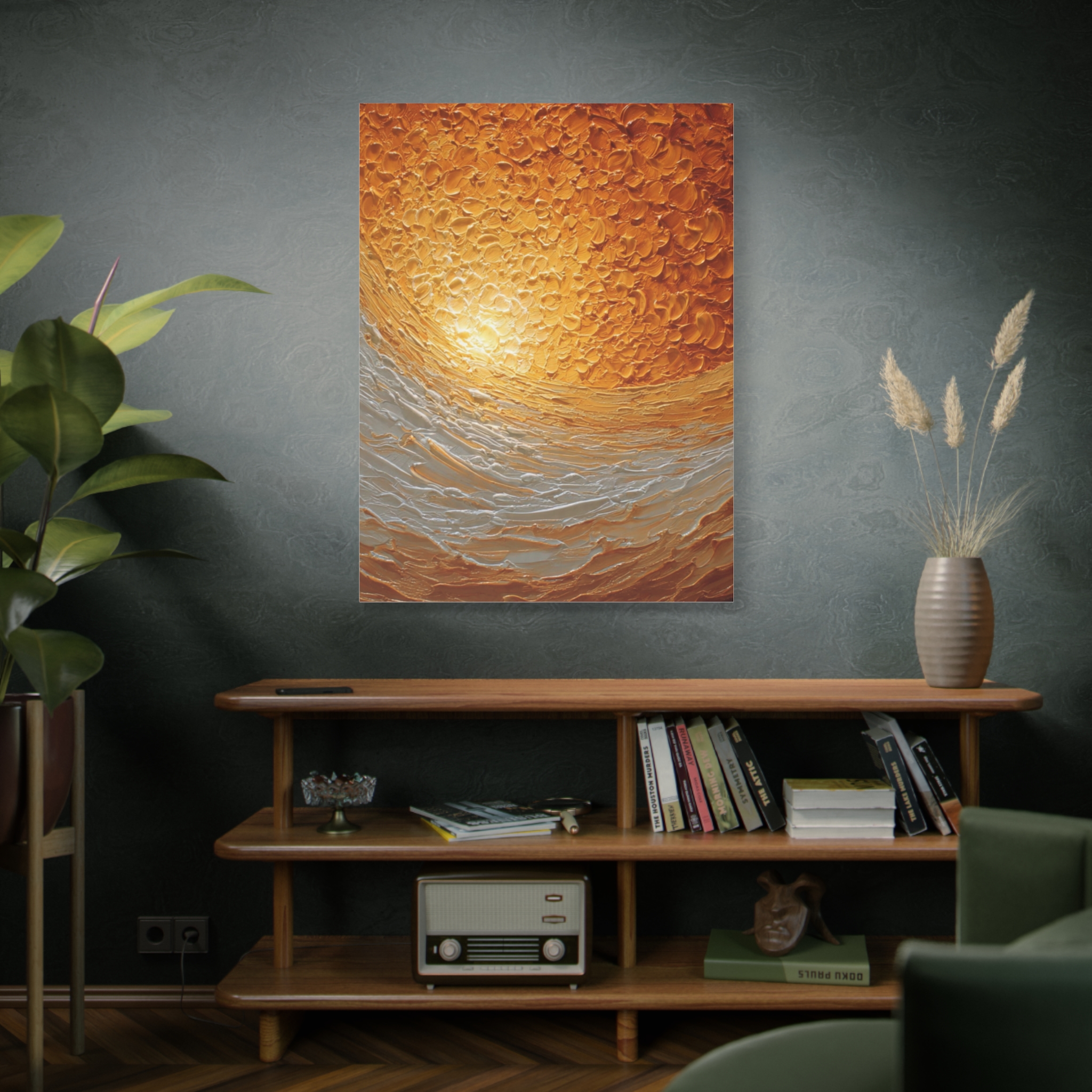 Abstract Sunrise Ocean Matte Canvas Wall Art — Stretched 1.25" - Image 11