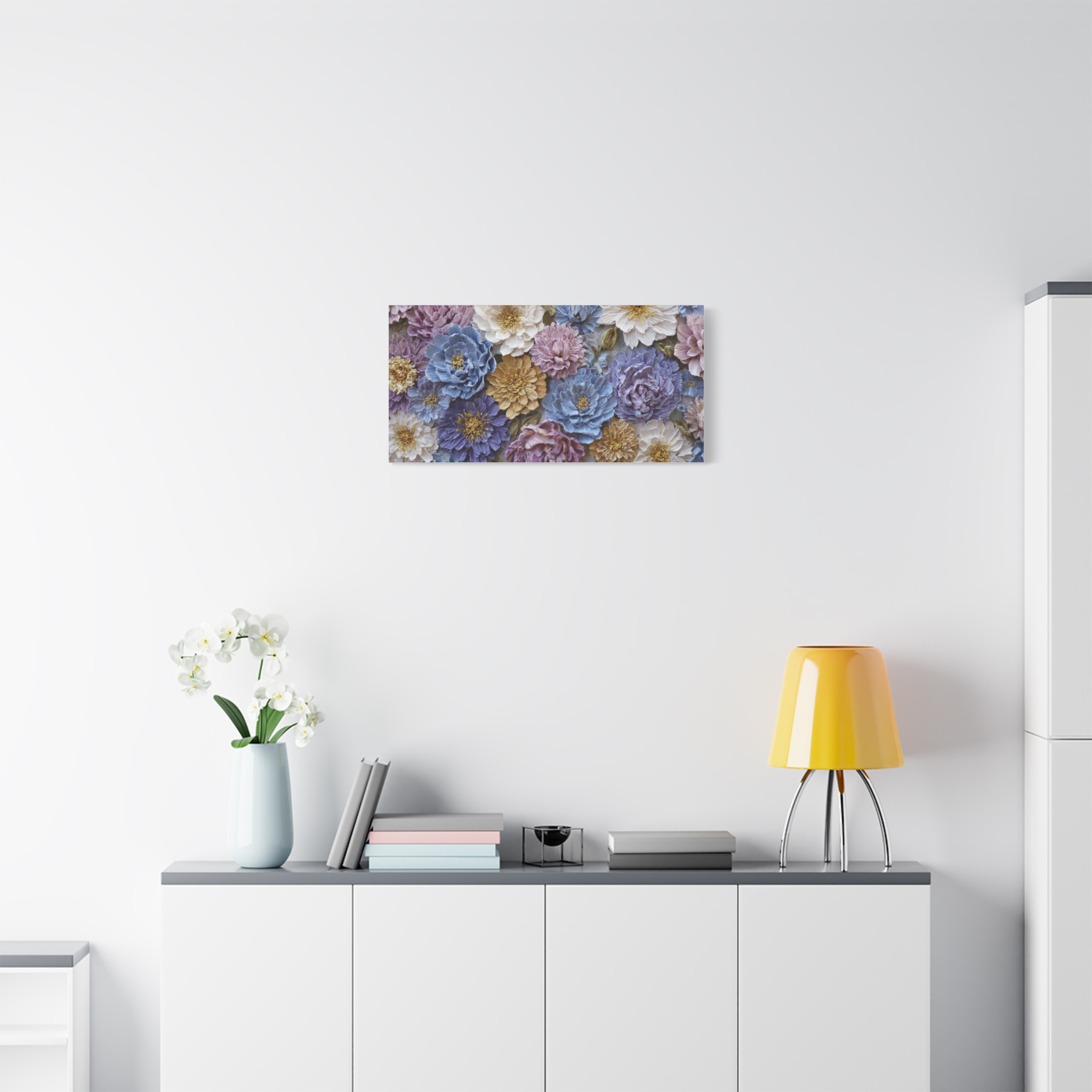 Floral Wall Art Canvas — Pastel Peony Garden Matte Stretched Canvas - Image 8