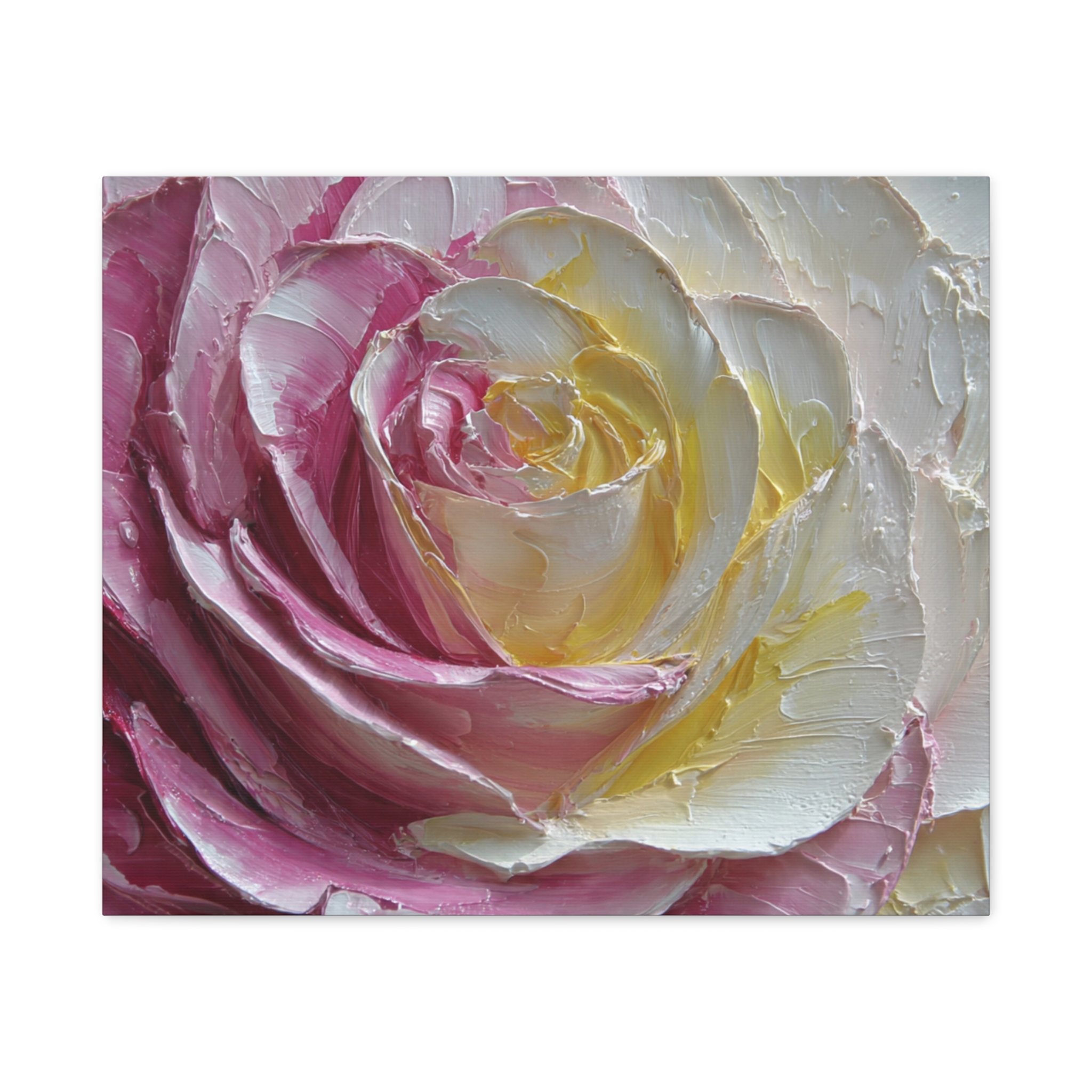 Floral Rose Oil-Paint Texture Canvas - Image 46