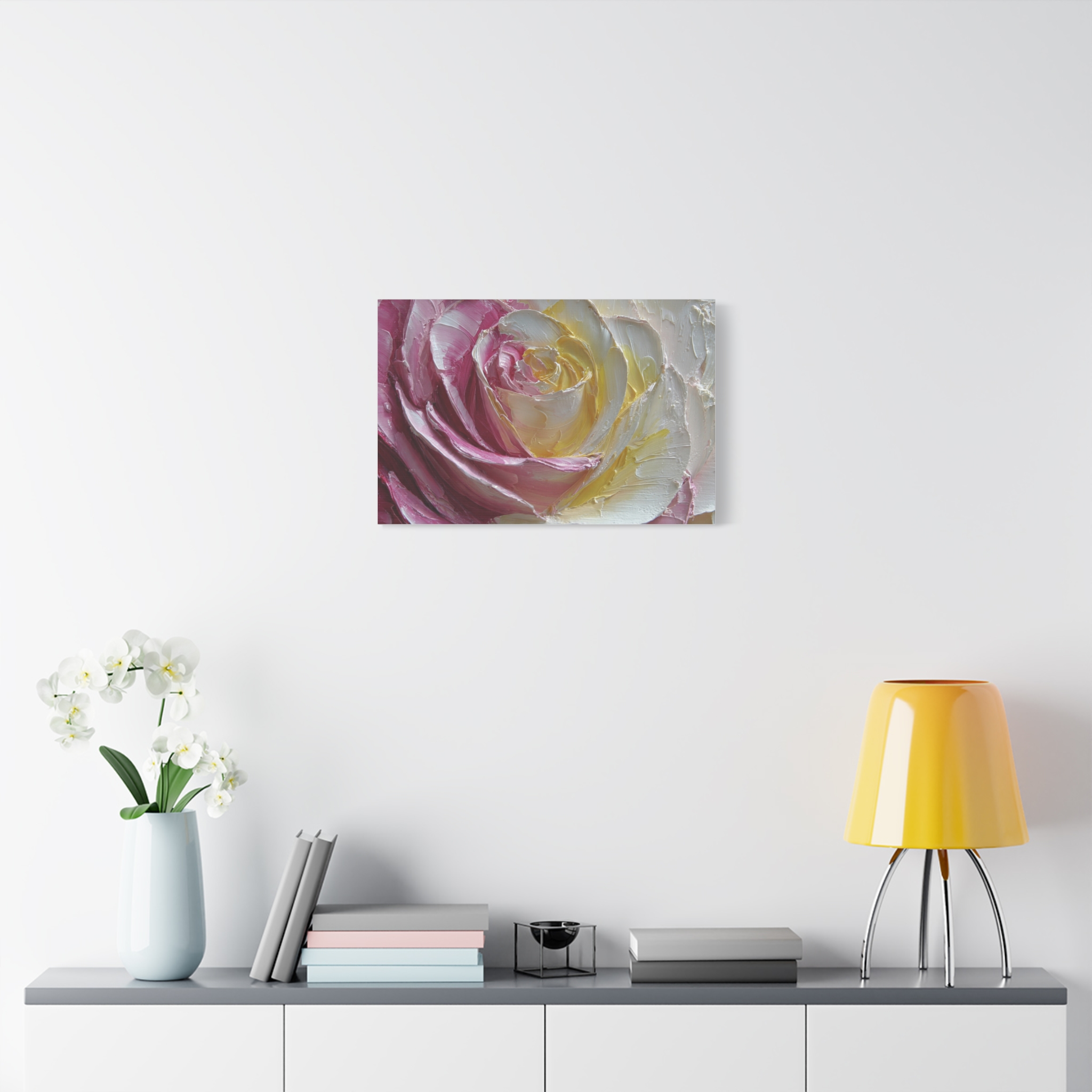 Floral Rose Oil-Paint Texture Canvas - Image 38