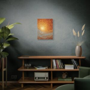 Abstract Sunrise Ocean Matte Canvas Wall Art — Stretched 1.25"