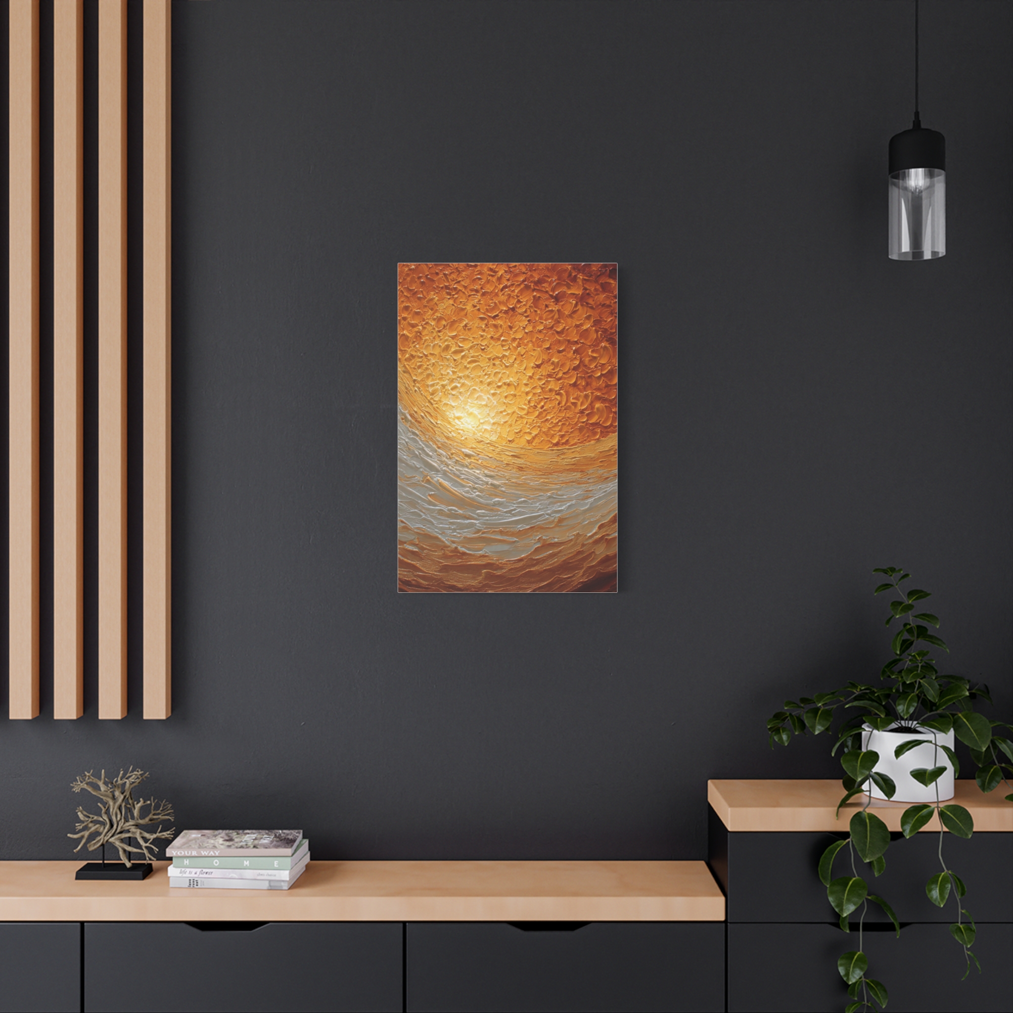 Abstract Sunrise Ocean Matte Canvas Wall Art — Stretched 1.25" - Image 70