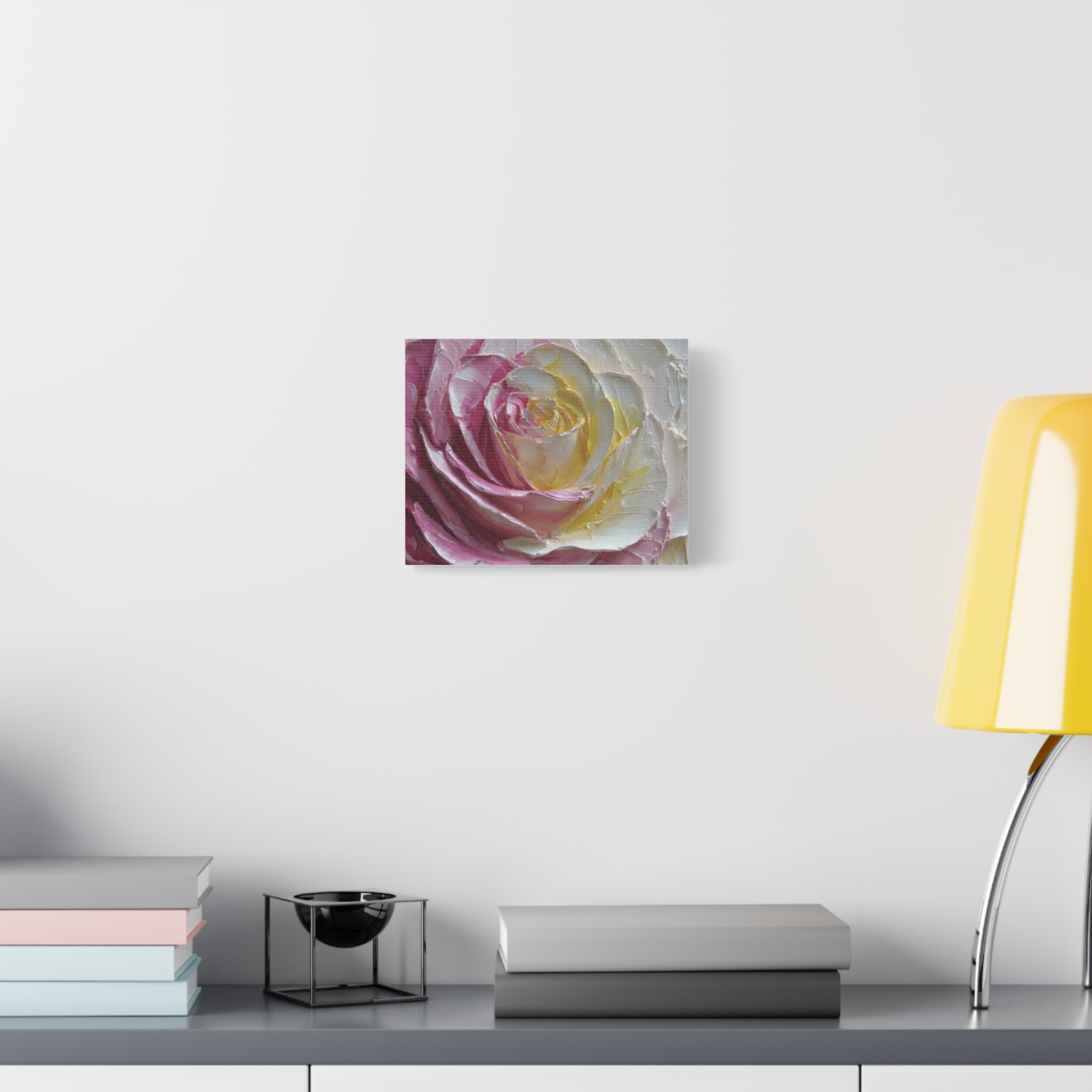 Floral Rose Oil-Paint Texture Canvas - Image 3