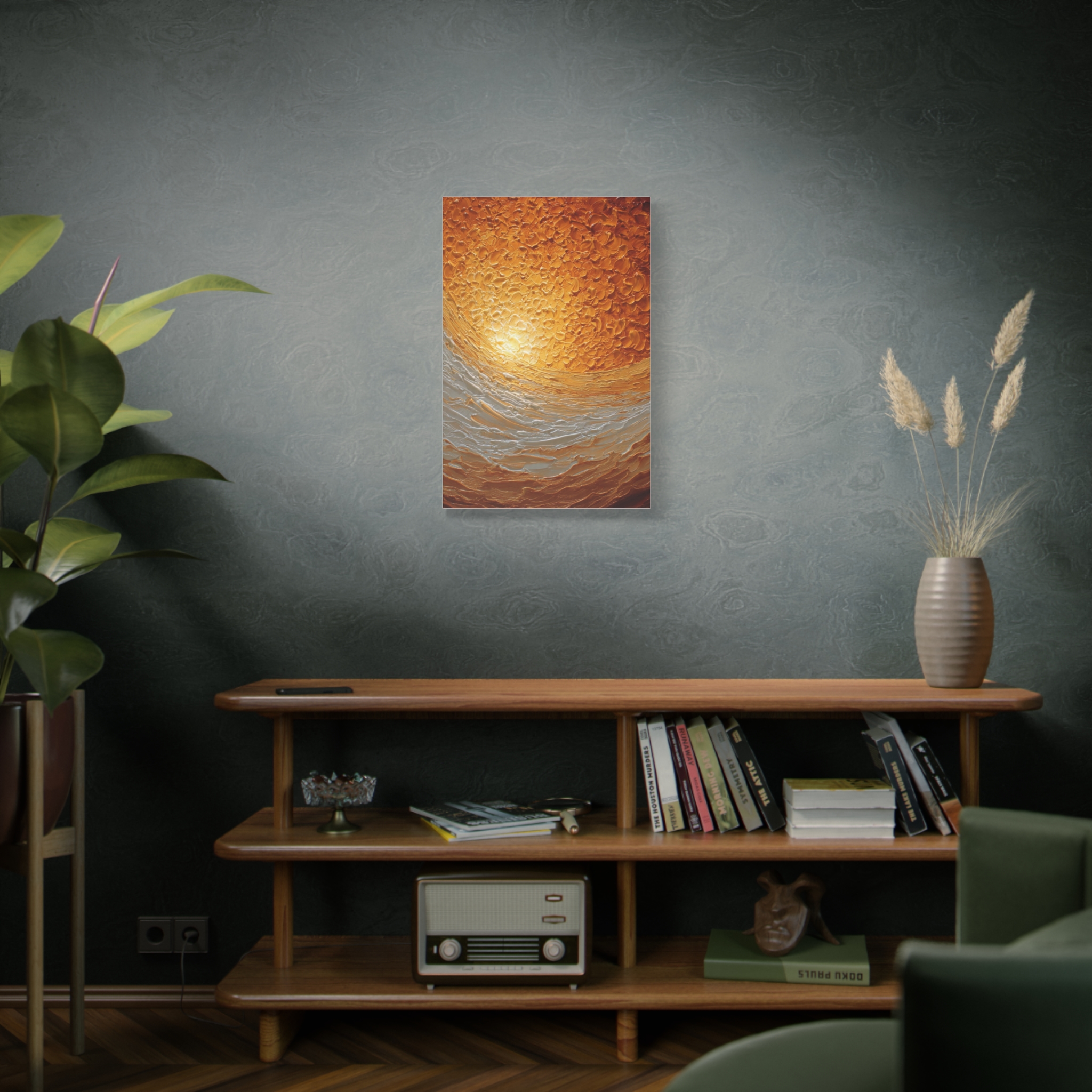 Abstract Sunrise Ocean Matte Canvas Wall Art — Stretched 1.25" - Image 66