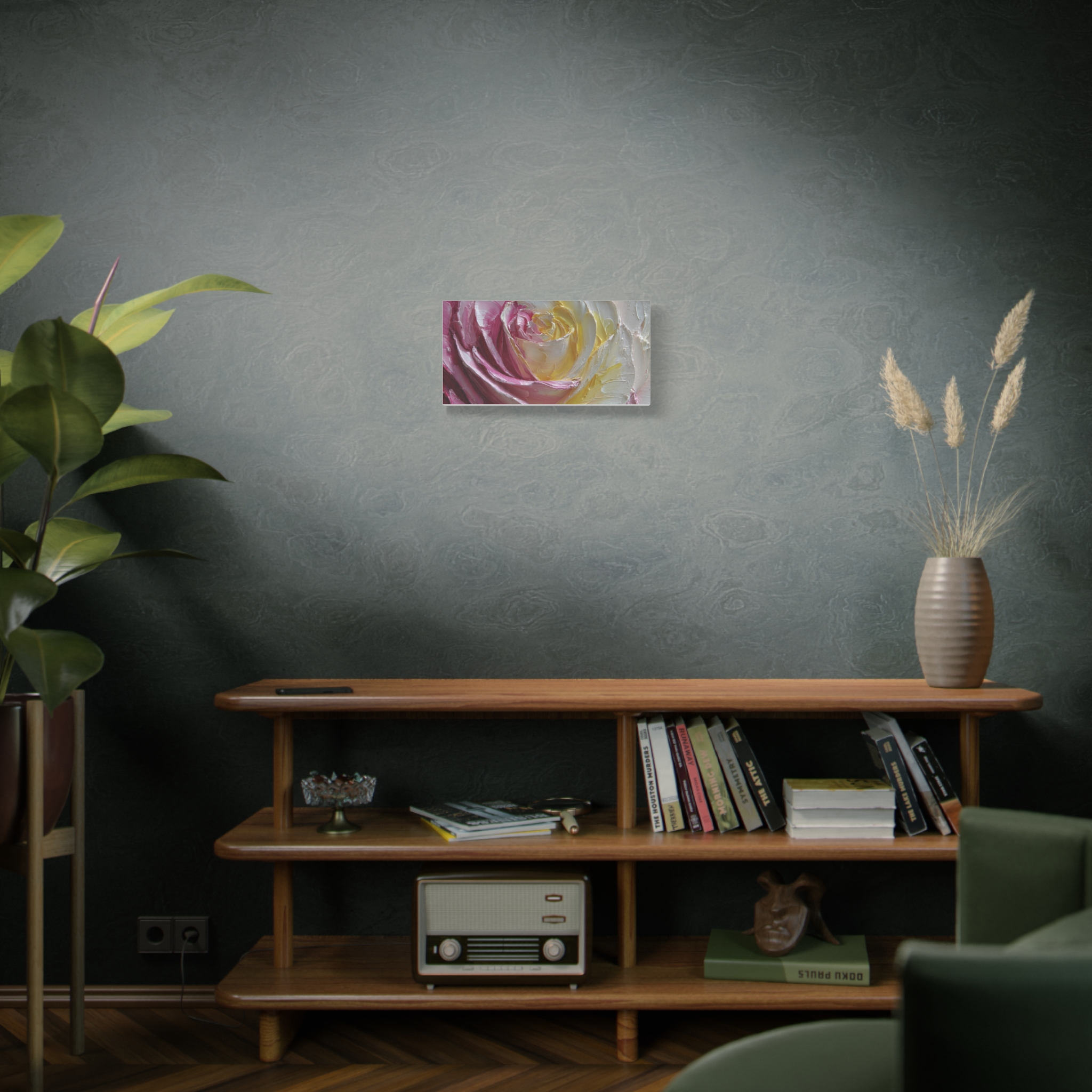 Floral Rose Oil-Paint Texture Canvas - Image 30