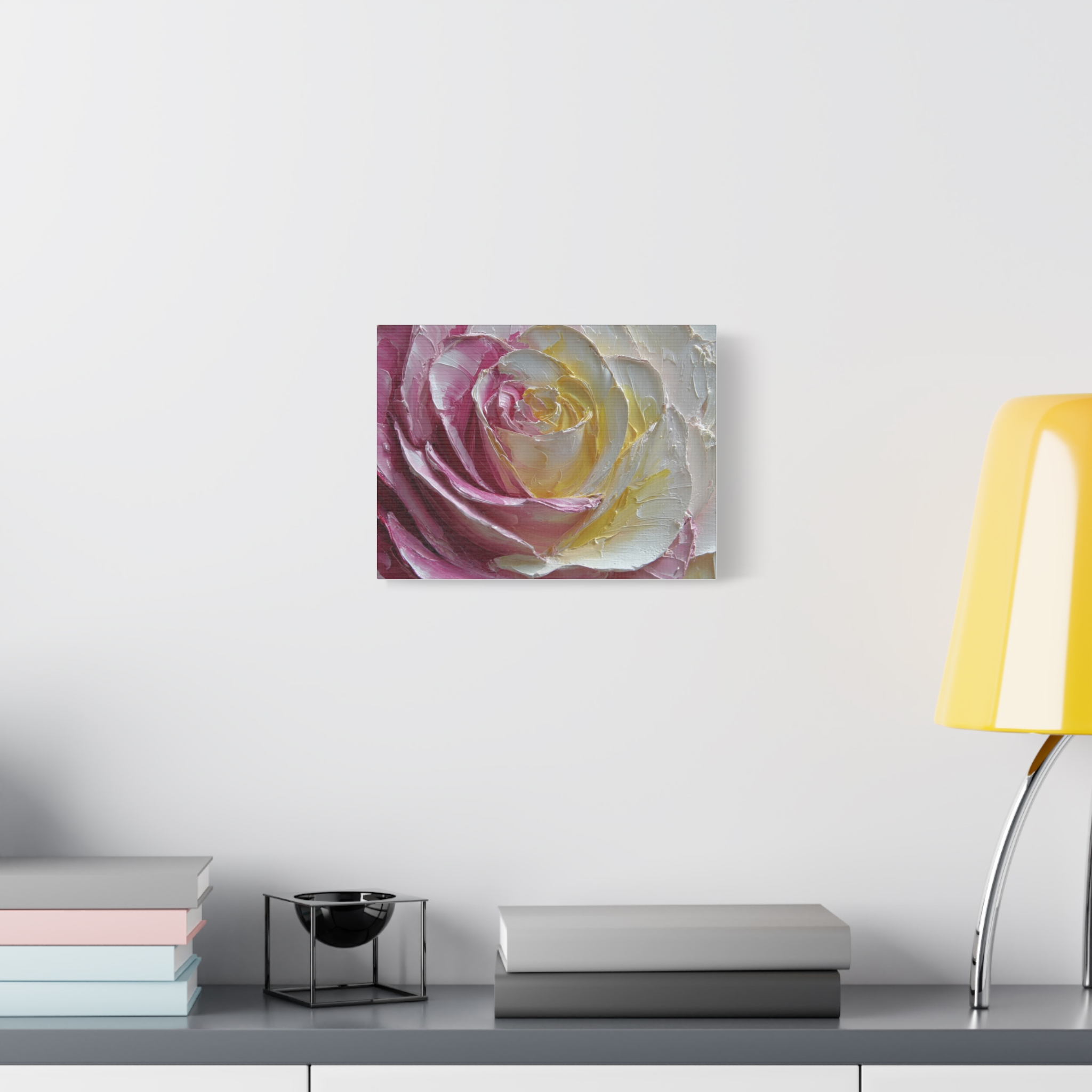 Floral Rose Oil-Paint Texture Canvas - Image 8