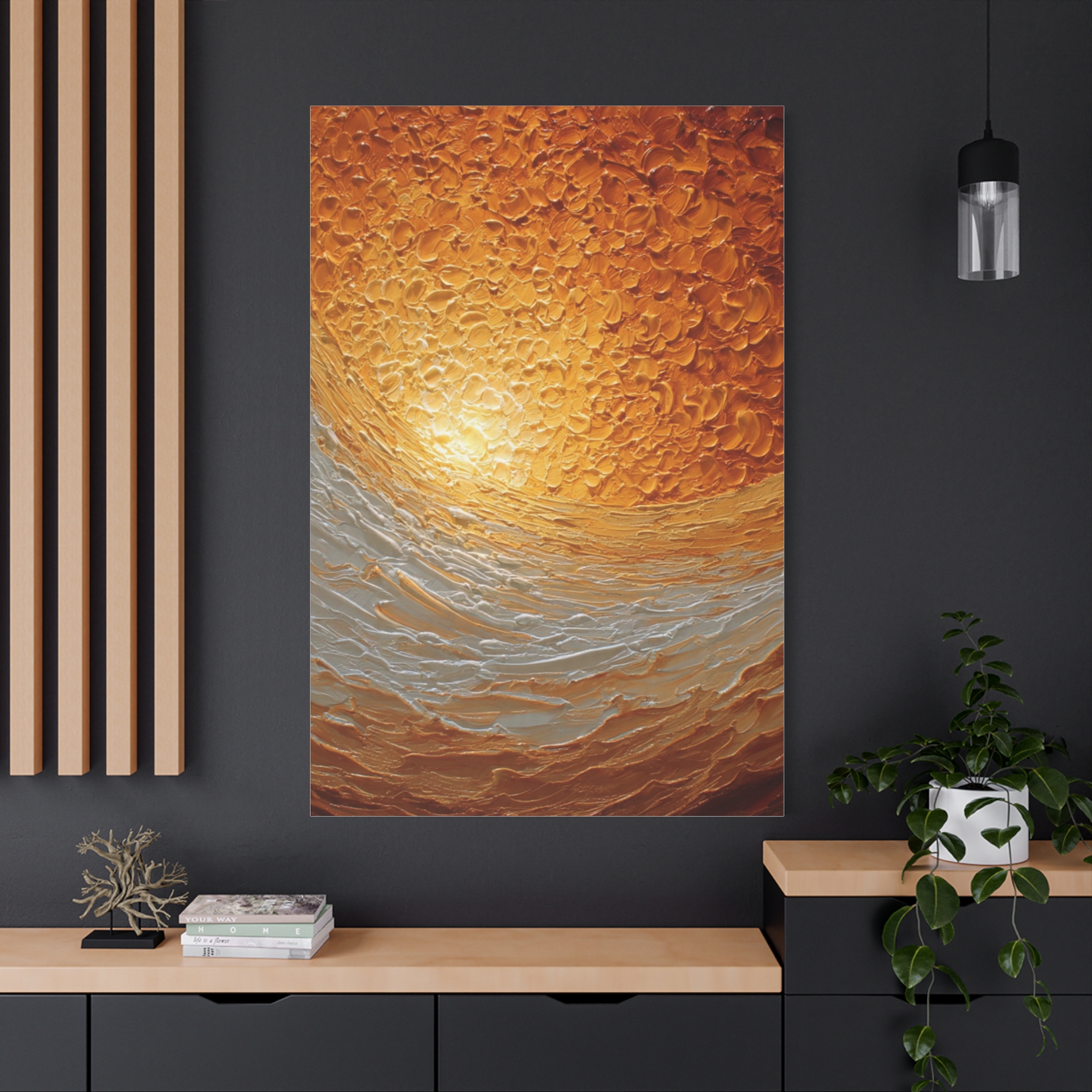 Abstract Sunrise Ocean Matte Canvas Wall Art — Stretched 1.25" - Image 45