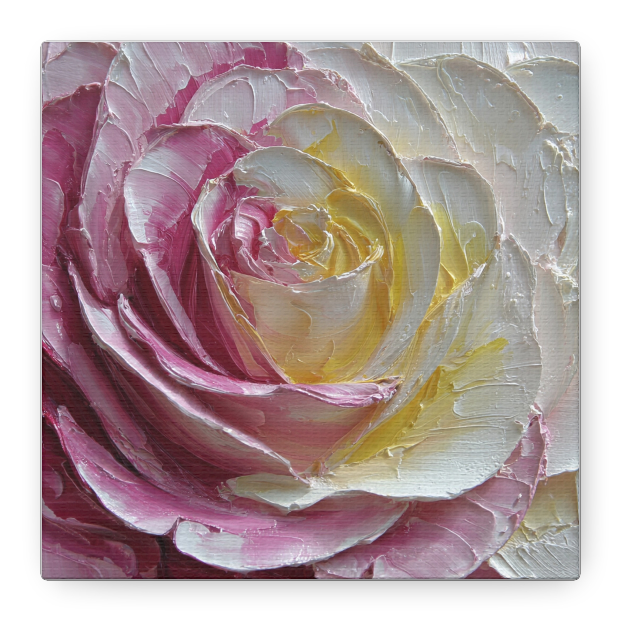 Floral Rose Oil-Paint Texture Canvas - Image 111
