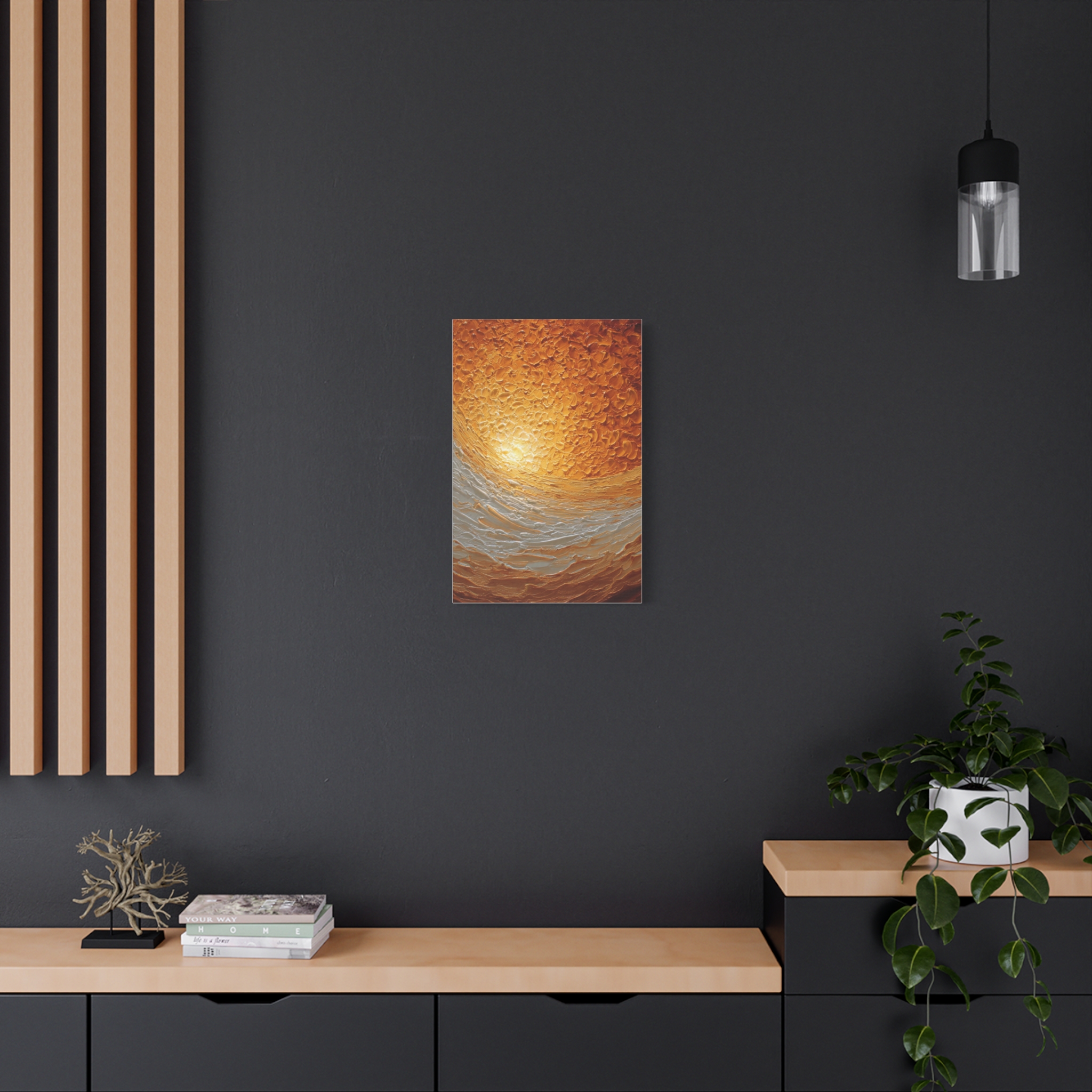 Abstract Sunrise Ocean Matte Canvas Wall Art — Stretched 1.25" - Image 65