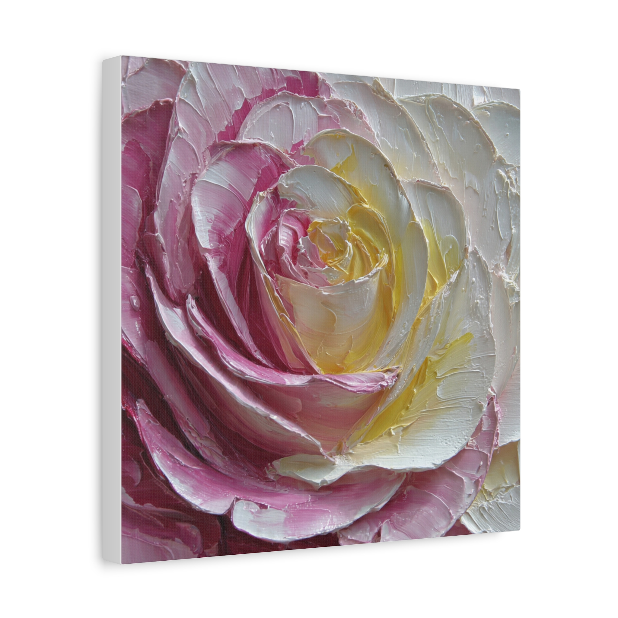 Floral Rose Oil-Paint Texture Canvas - Image 127