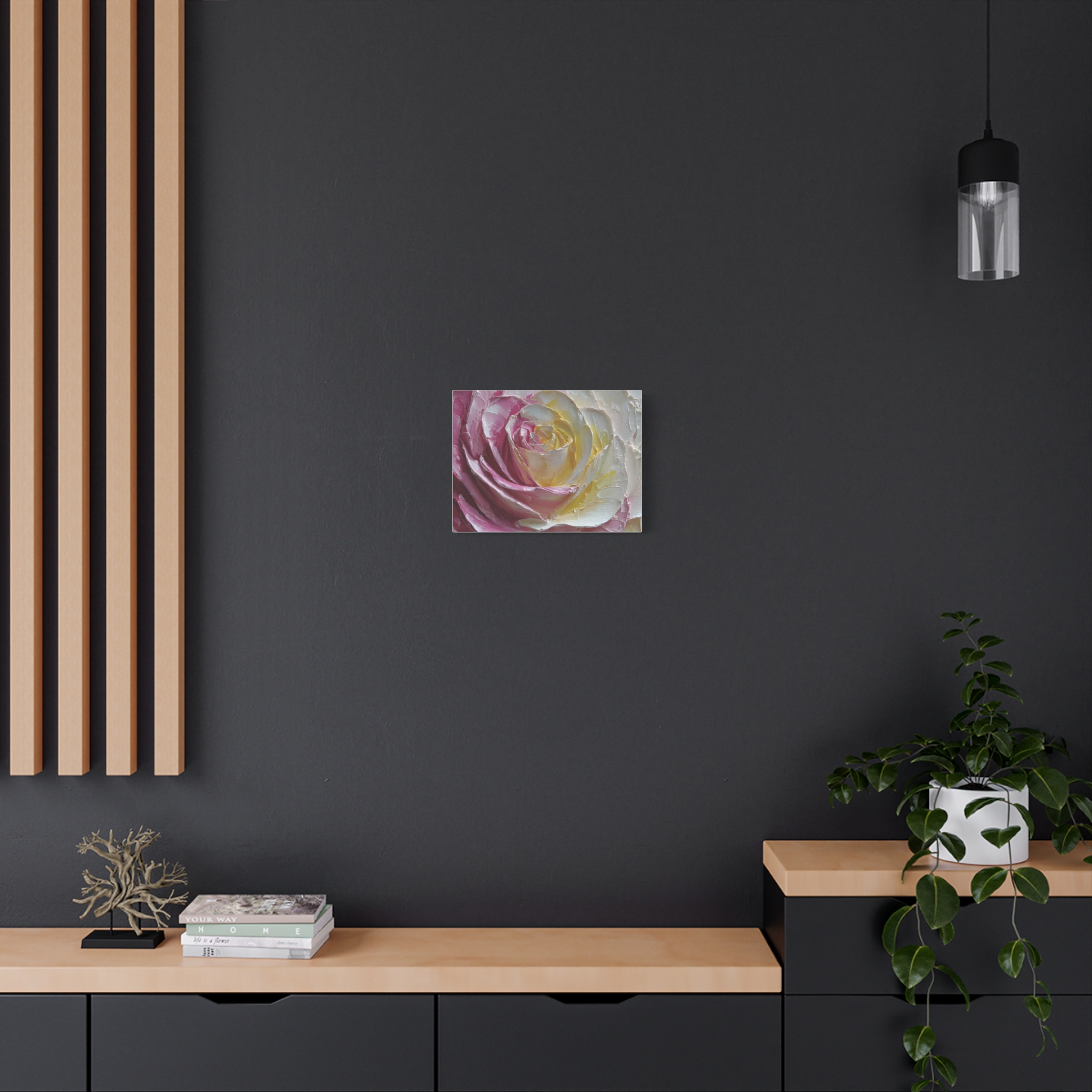 Floral Rose Oil-Paint Texture Canvas - Image 19