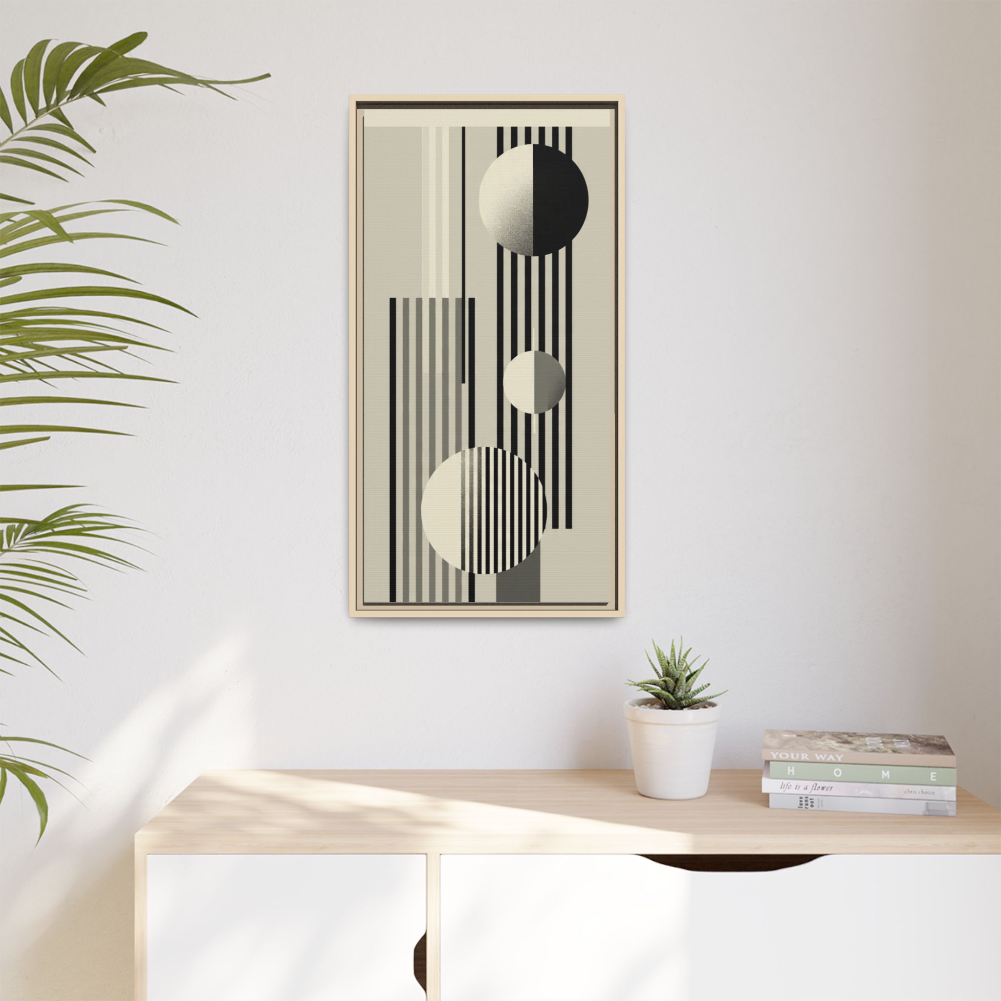 Abstract Geometric Canvas Print — Framed Matte Wall Art - Image 219