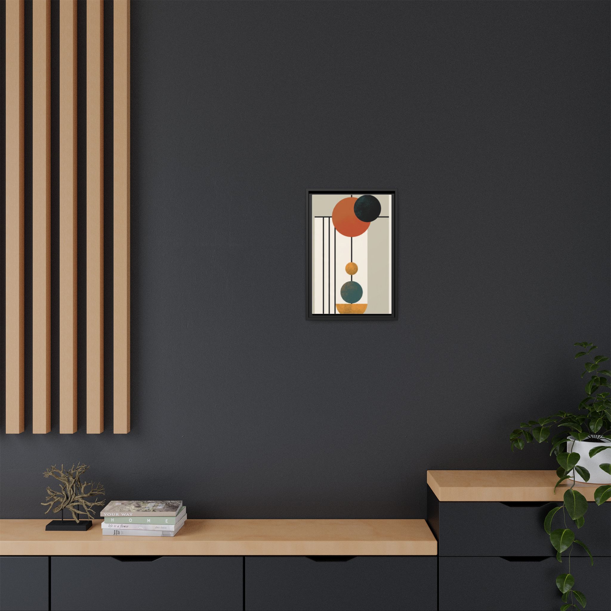 Abstract Geometric Wall Art Print — Matte Framed Canvas - Image 128