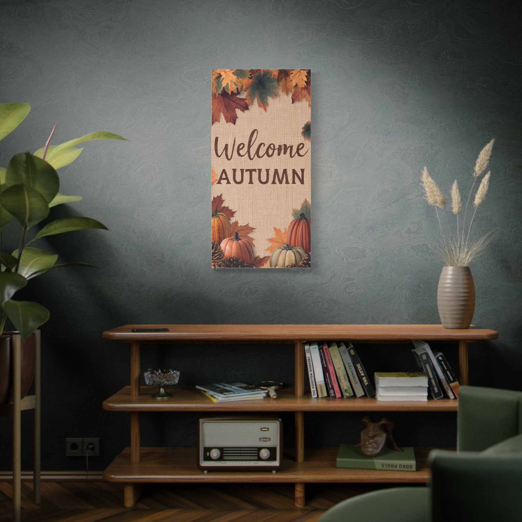 Welcome Autumn Canvas Wall Art — Fall Pumpkin & Leaves Home Decor - Image 9
