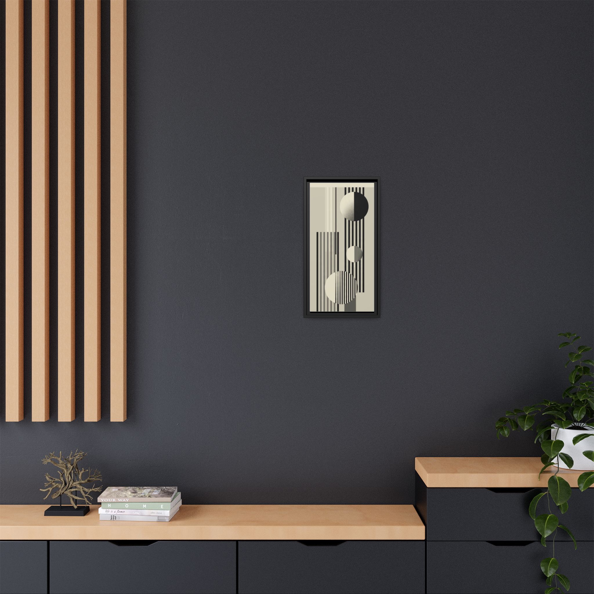 Abstract Geometric Canvas Print — Framed Matte Wall Art - Image 96