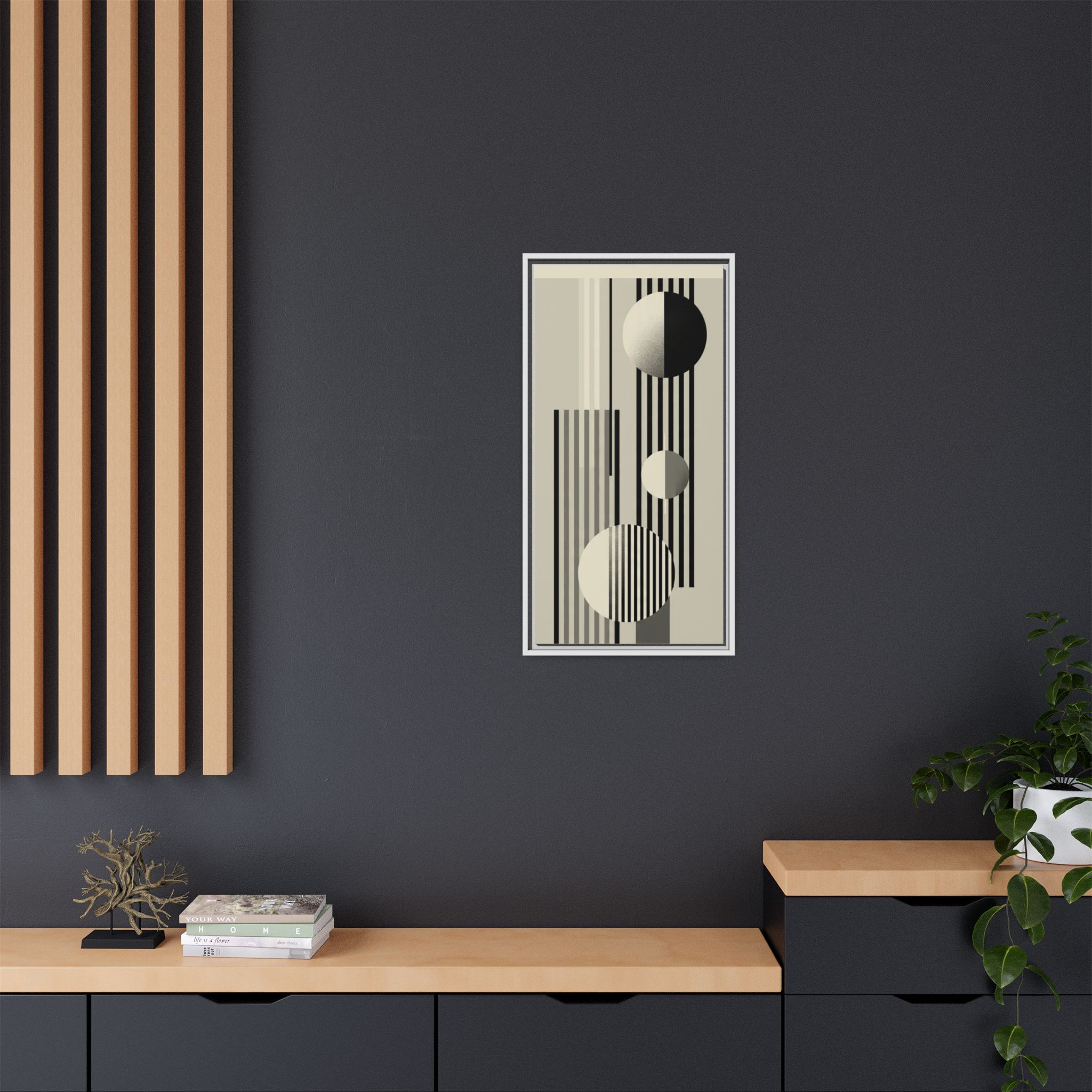 Abstract Geometric Canvas Print — Framed Matte Wall Art - Image 216