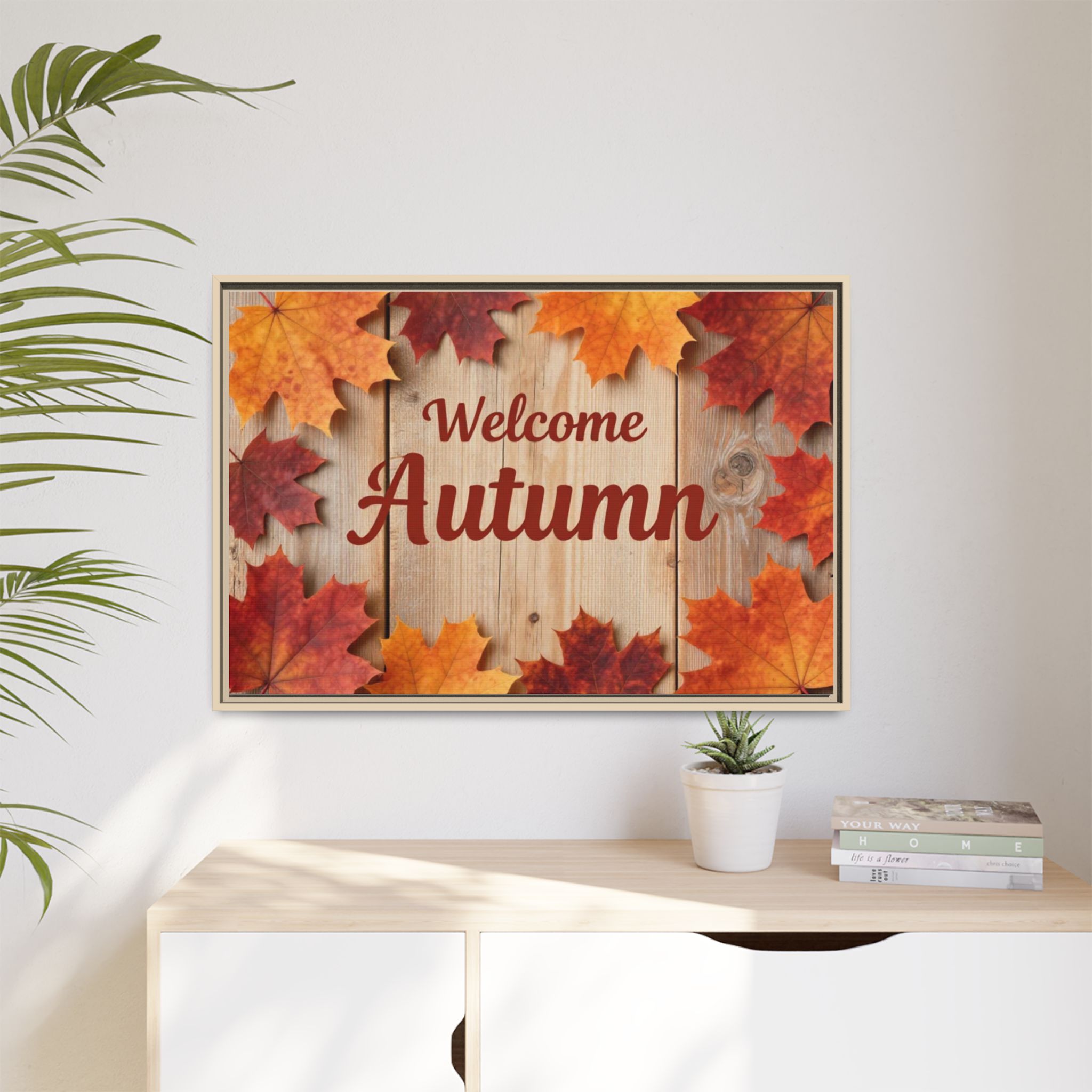 Welcome Autumn Framed Canvas Wall Art - Image 127