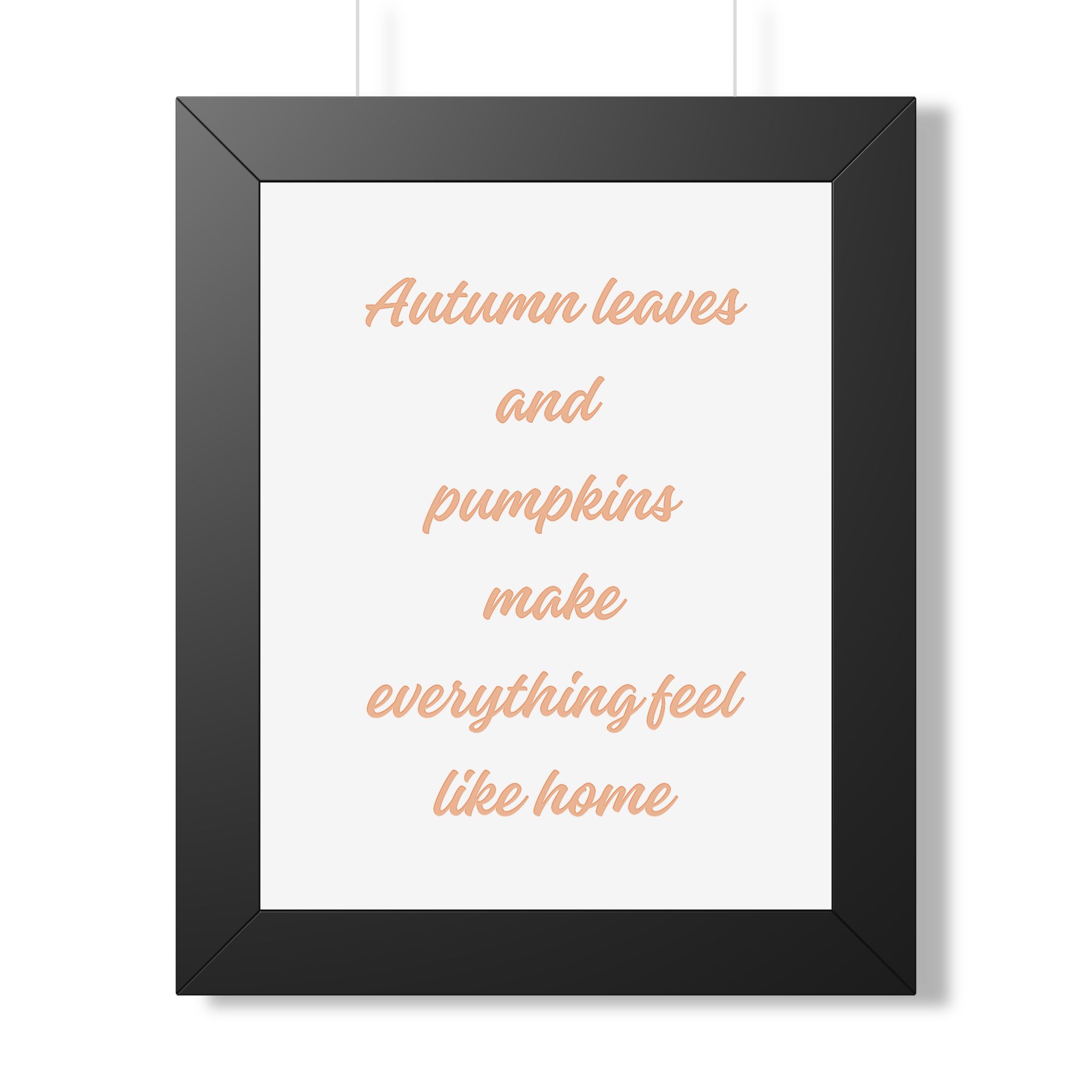 Autumn Leaves and Pumpkins Framed Poster — Cozy Fall Wall Art - Image 3