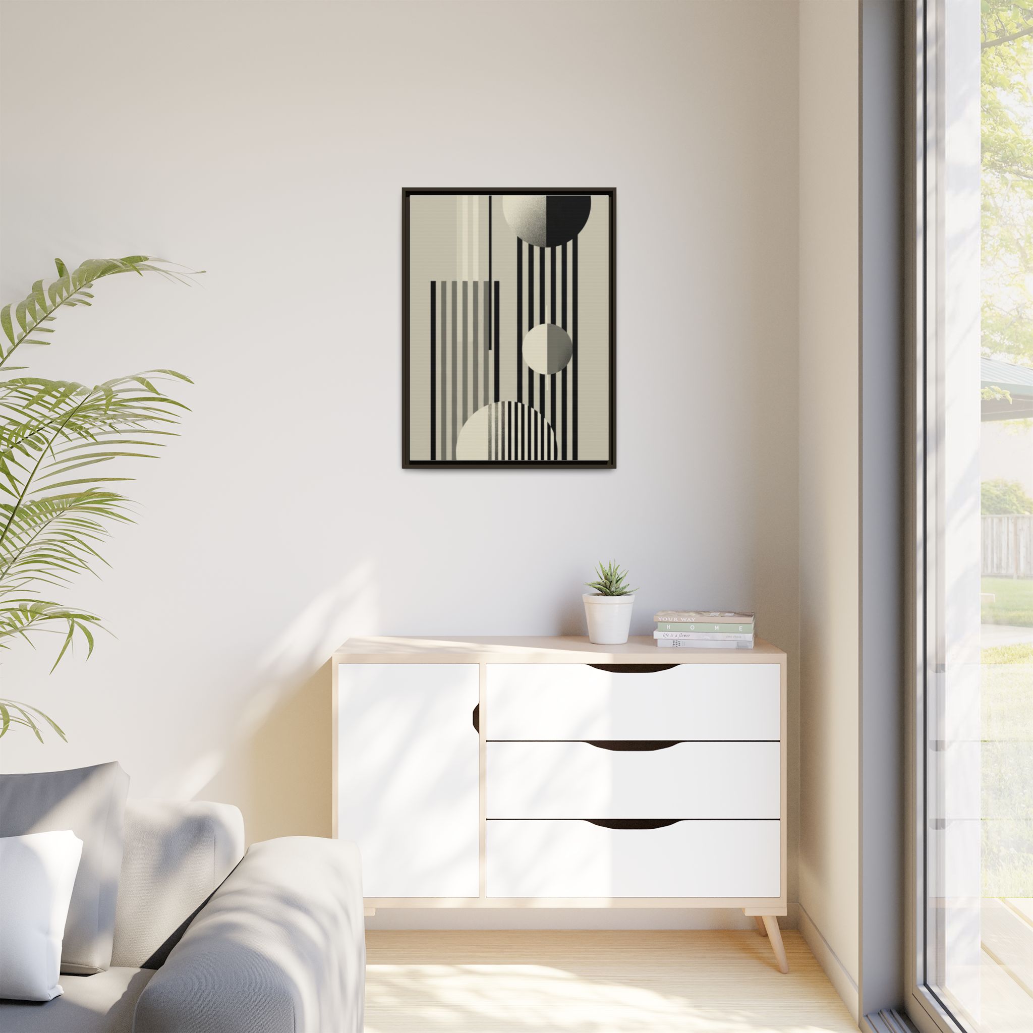 Abstract Geometric Canvas Print — Framed Matte Wall Art - Image 199