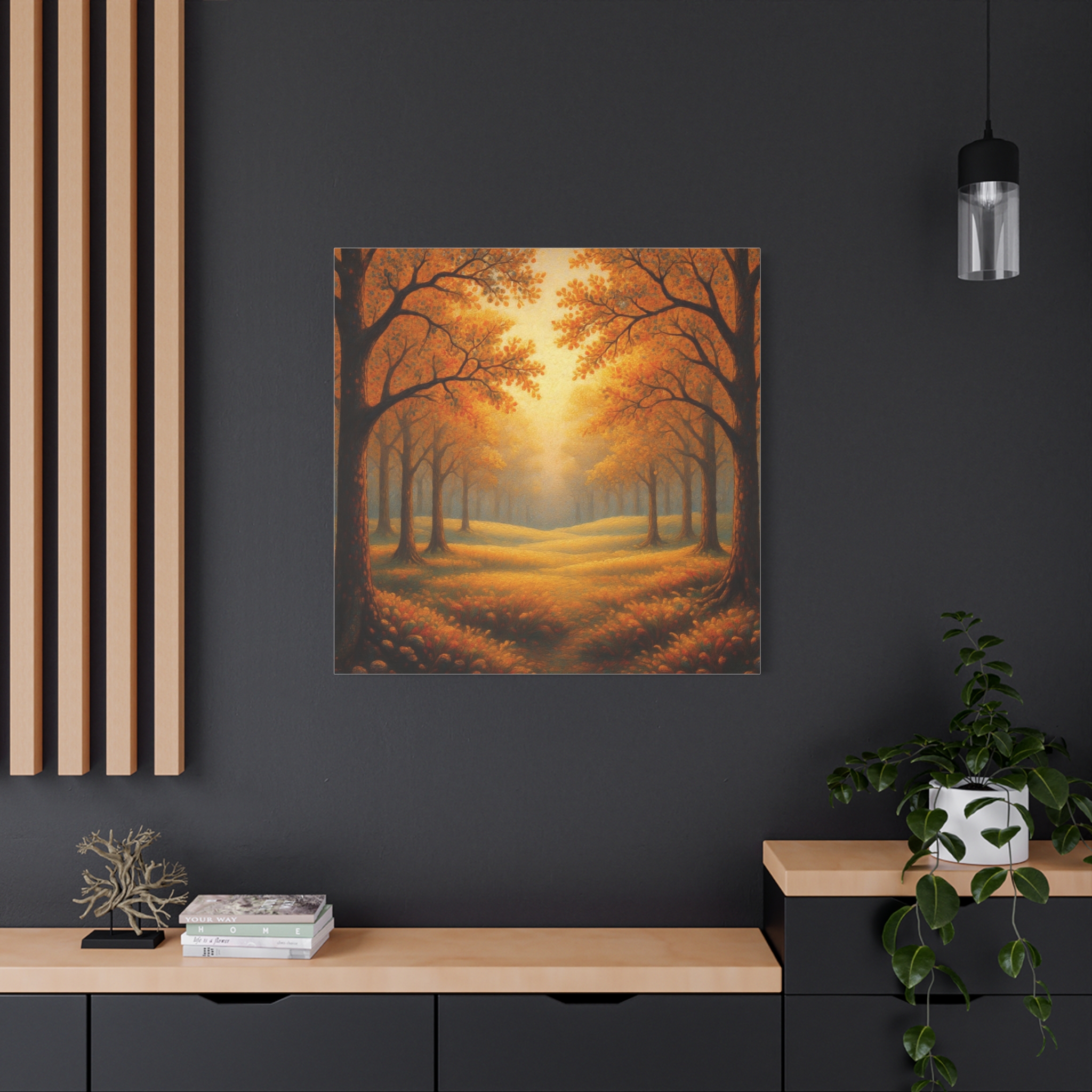 Autumn Woodland Canvas Print — Golden Forest Landscape Wall Art - Image 7