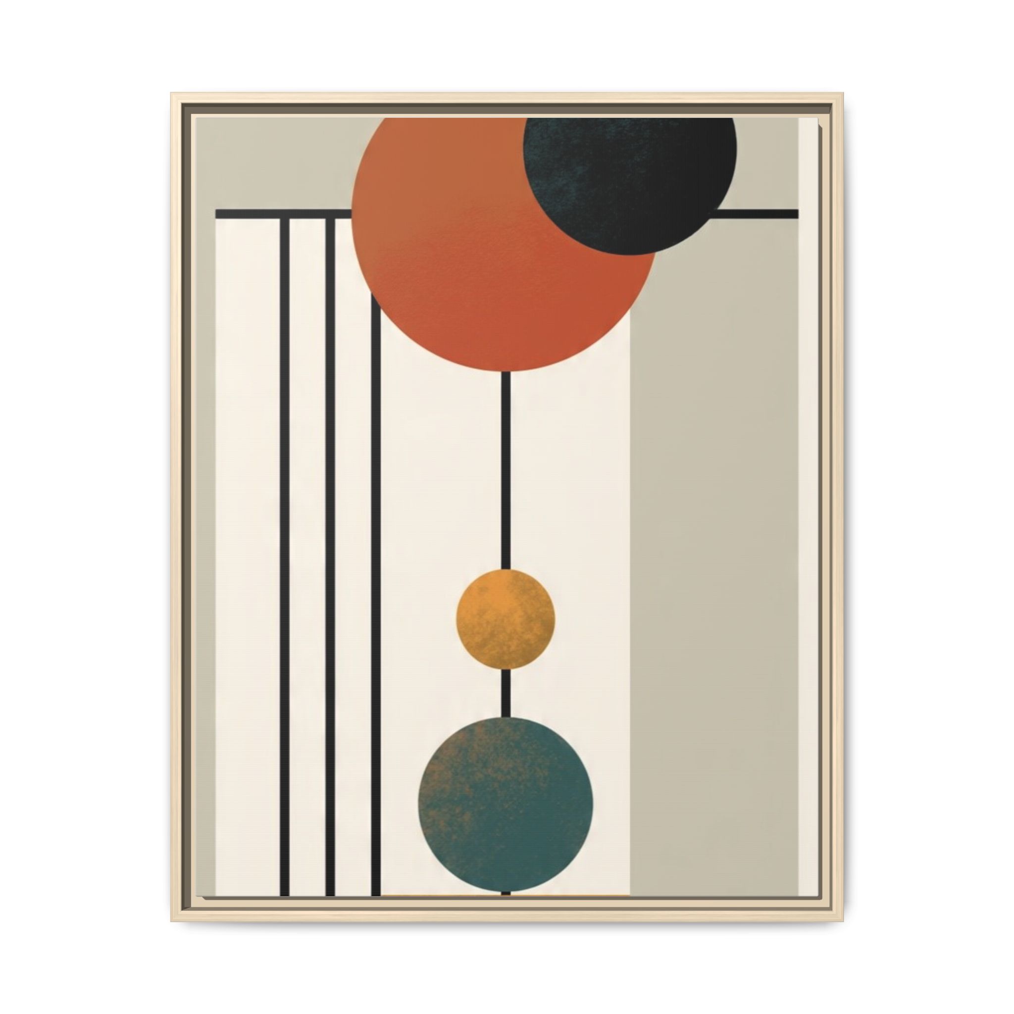 Abstract Geometric Wall Art Print — Matte Framed Canvas - Image 165