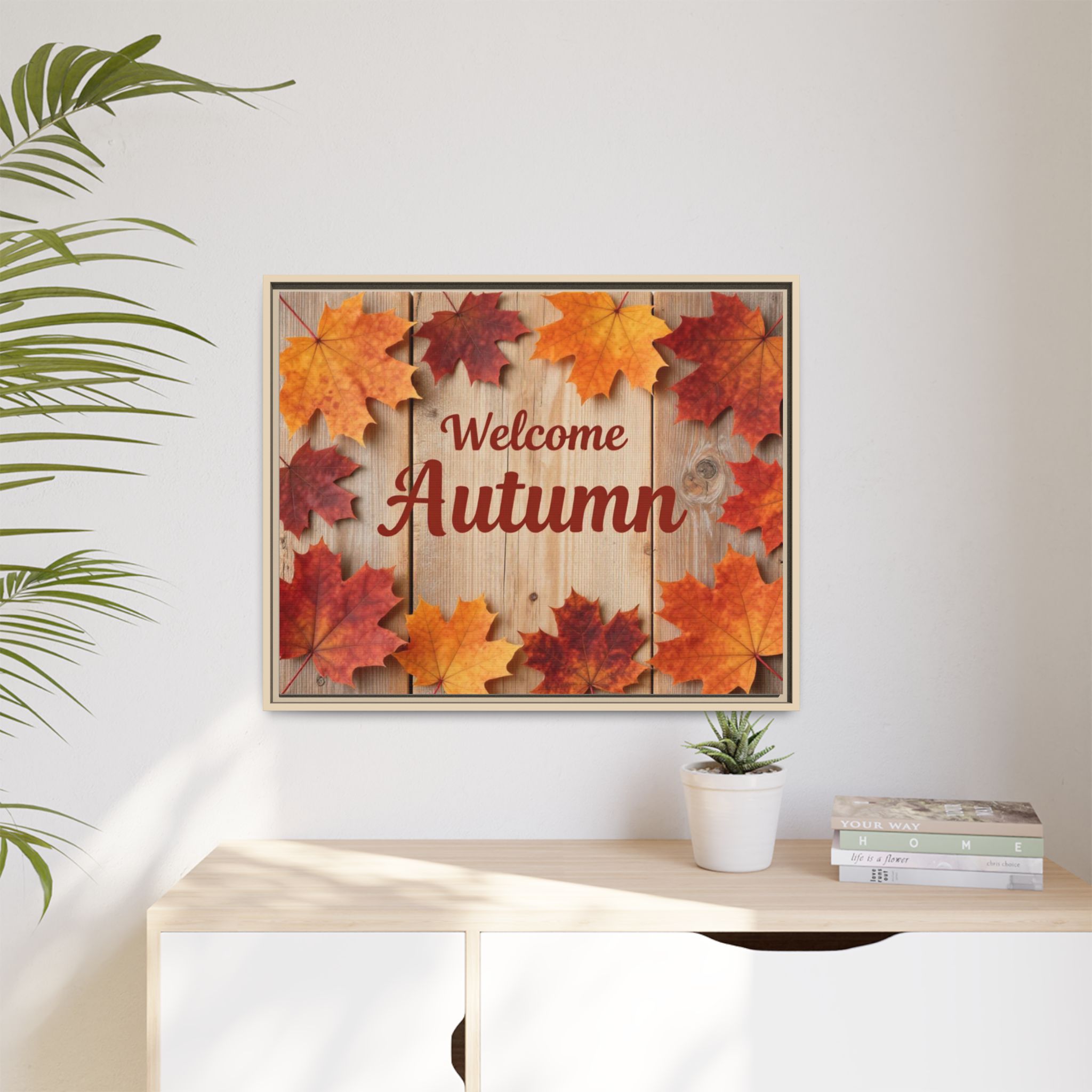 Welcome Autumn Framed Canvas Wall Art - Image 199