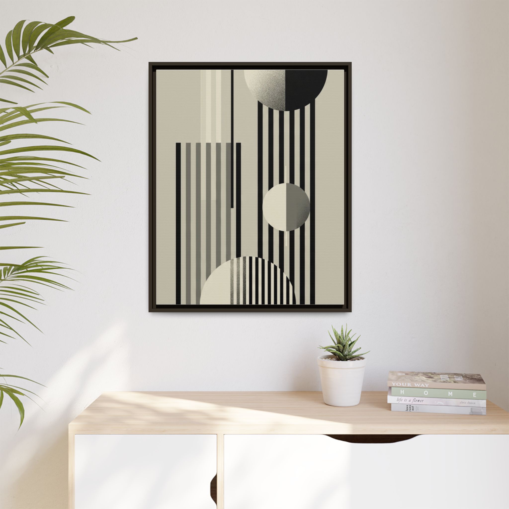 Abstract Geometric Canvas Print — Framed Matte Wall Art - Image 191