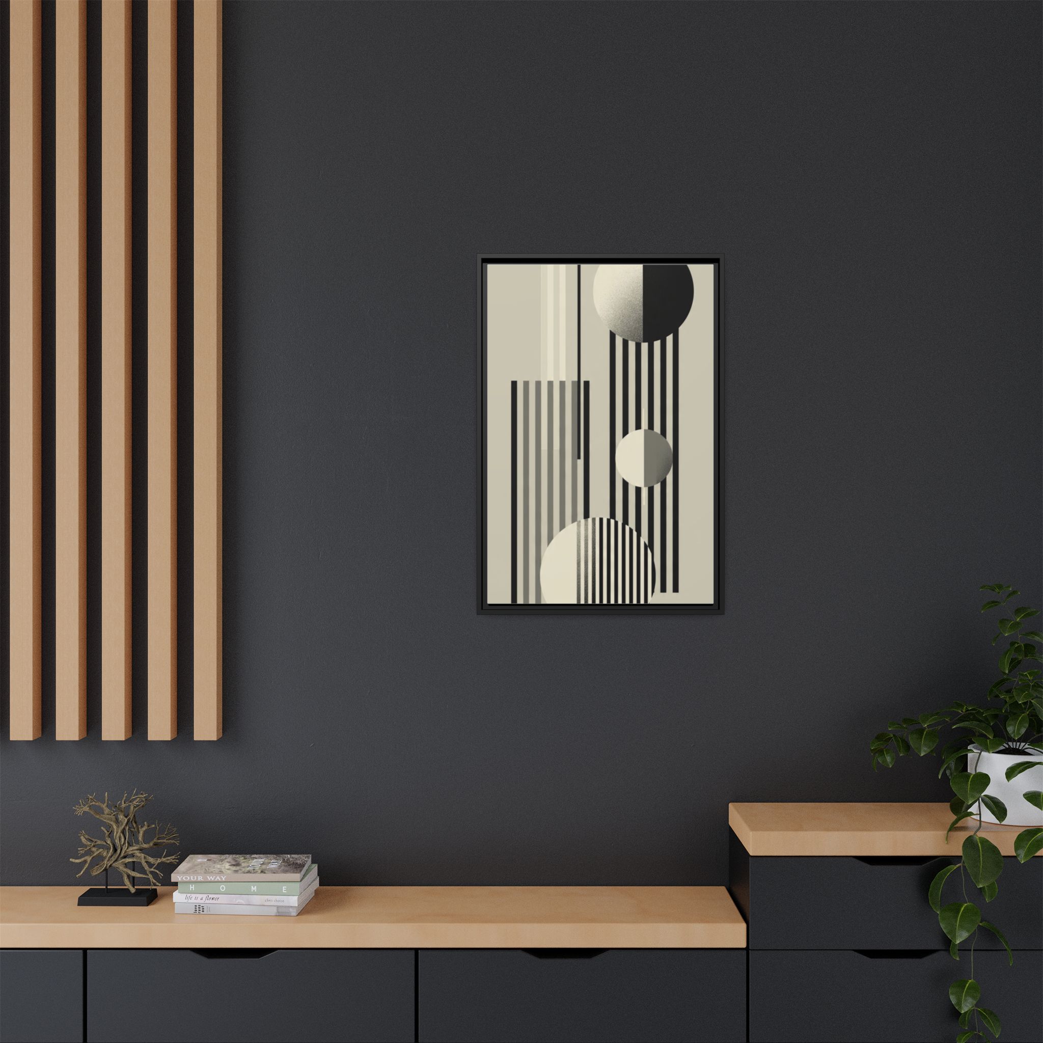 Abstract Geometric Canvas Print — Framed Matte Wall Art - Image 132