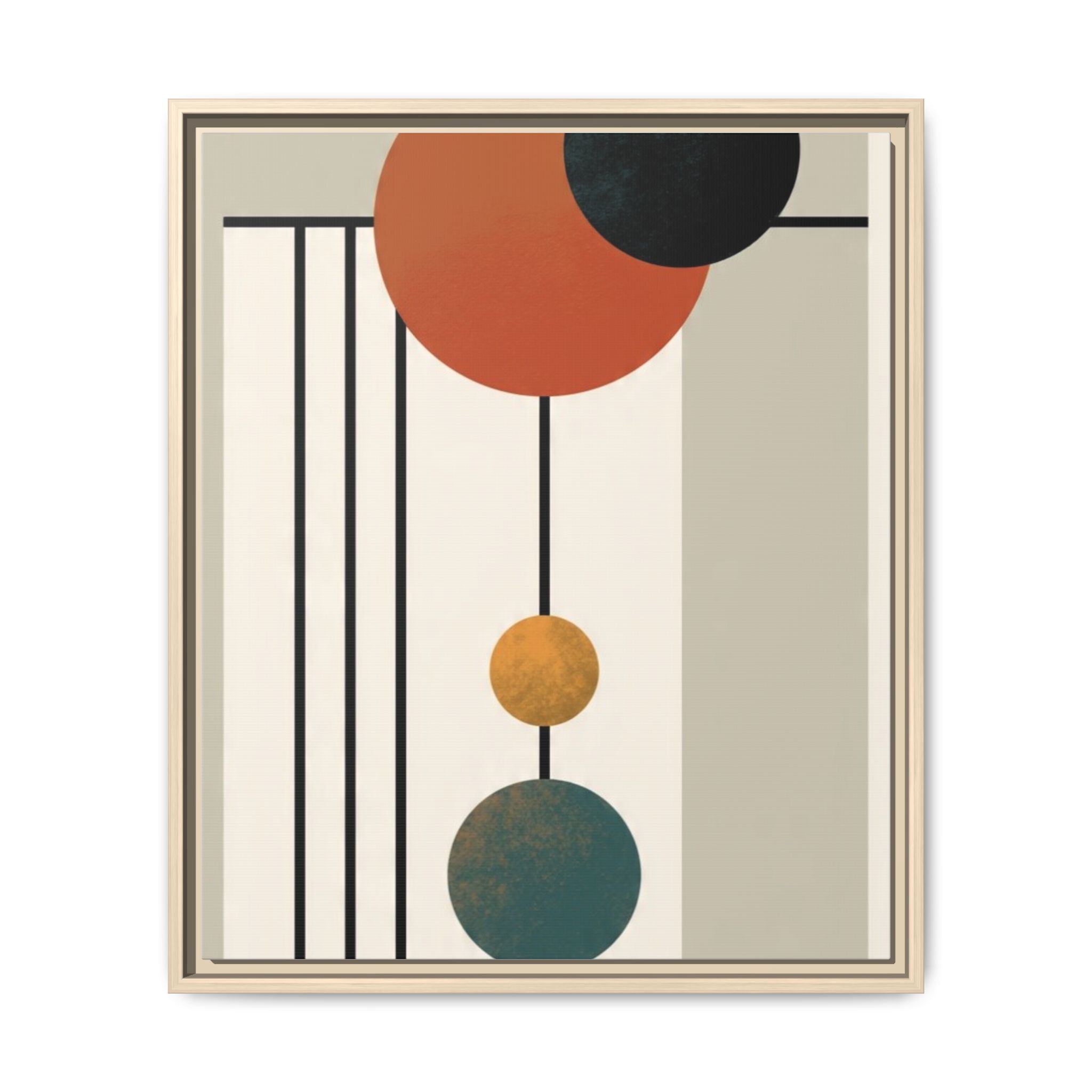 Abstract Geometric Wall Art Print — Matte Framed Canvas - Image 209