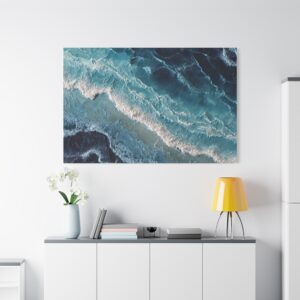 Ocean Waves Matte Canvas Wall Art – Stretched Seascape Print