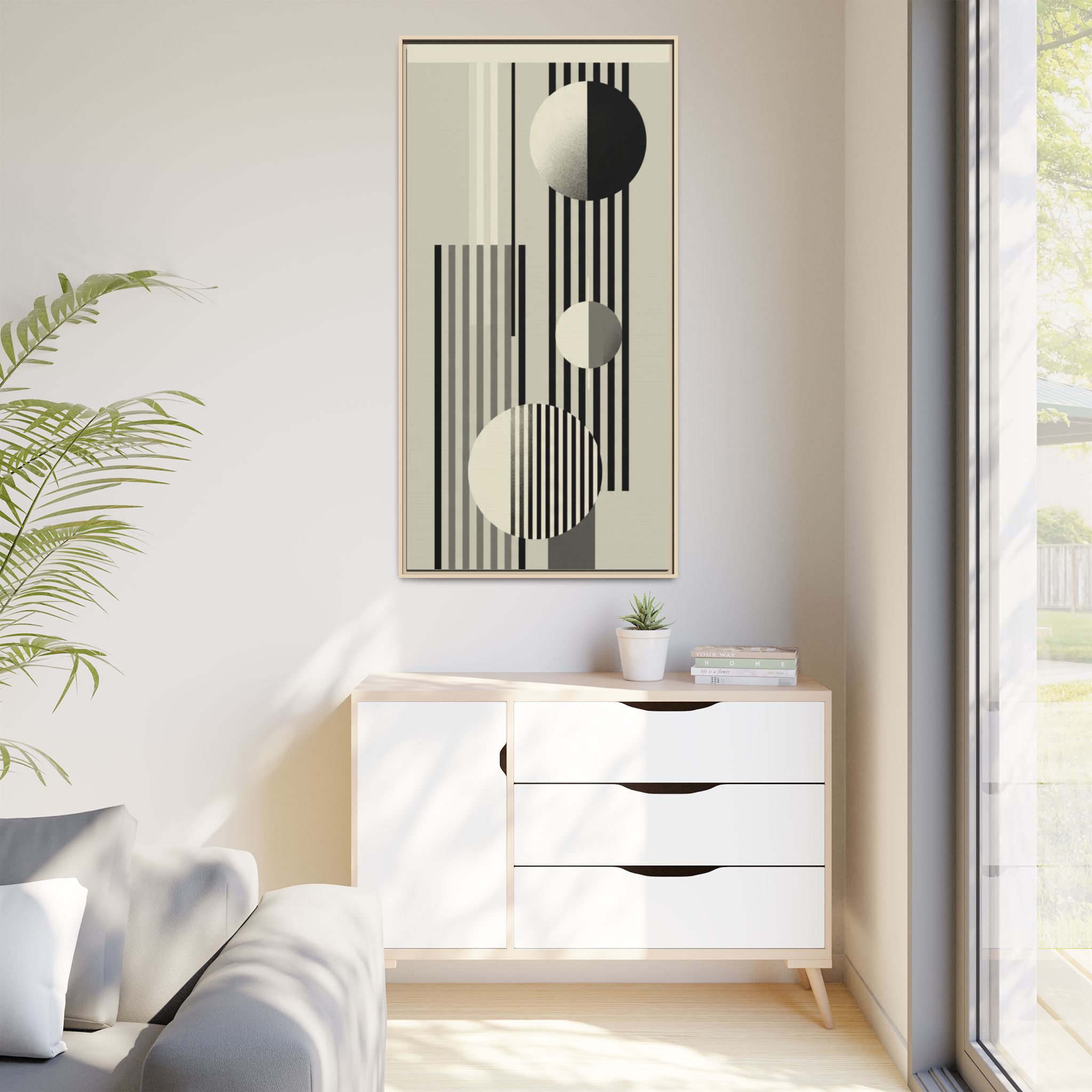 Abstract Geometric Canvas Print — Framed Matte Wall Art - Image 47