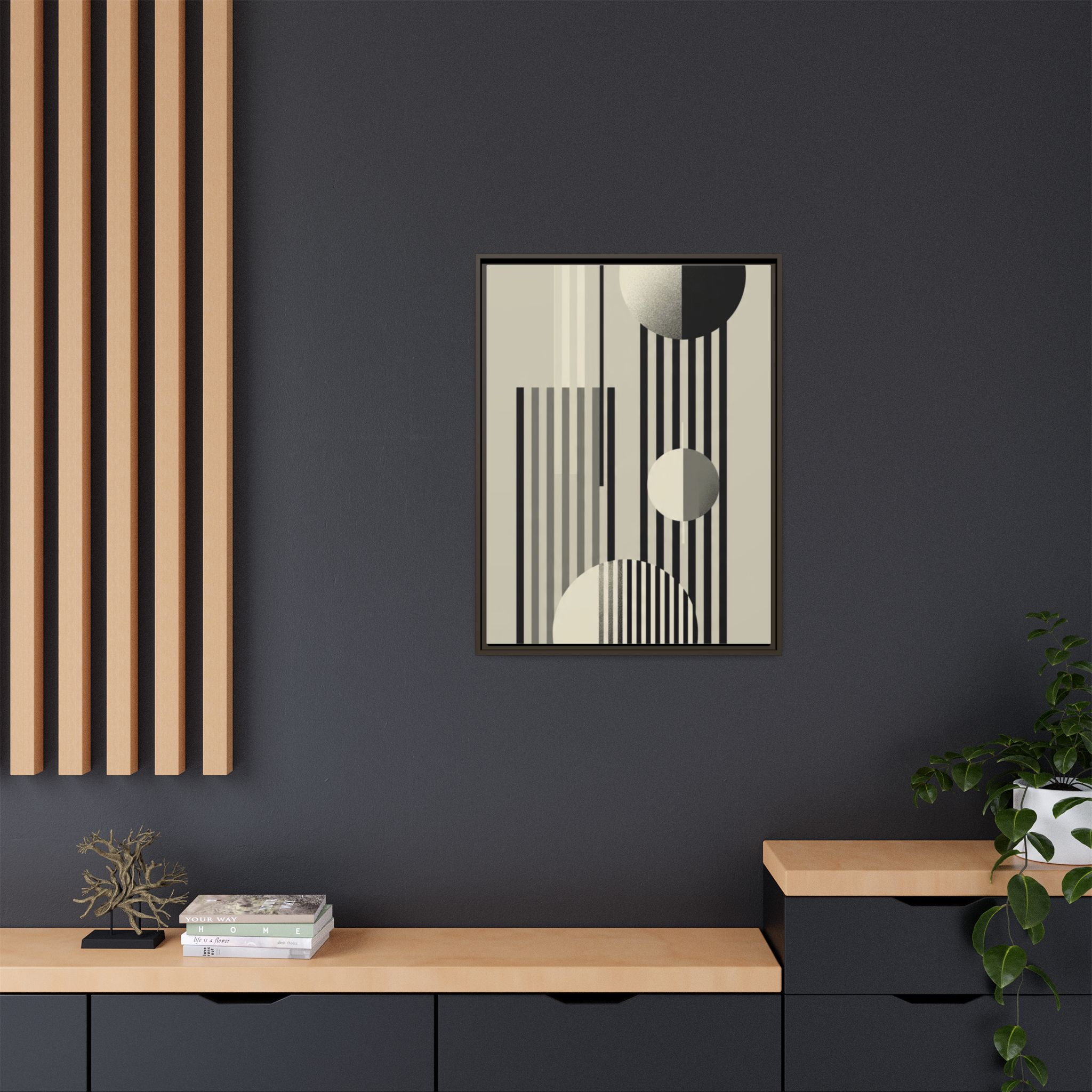 Abstract Geometric Canvas Print — Framed Matte Wall Art - Image 200