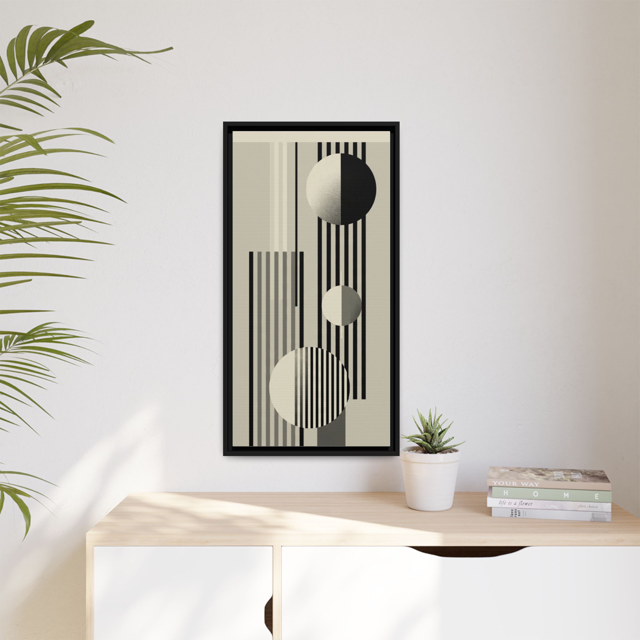 Abstract Geometric Canvas Print — Framed Matte Wall Art - Image 211