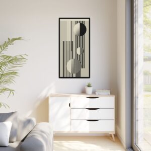 Abstract Geometric Canvas Print — Framed Matte Wall Art
