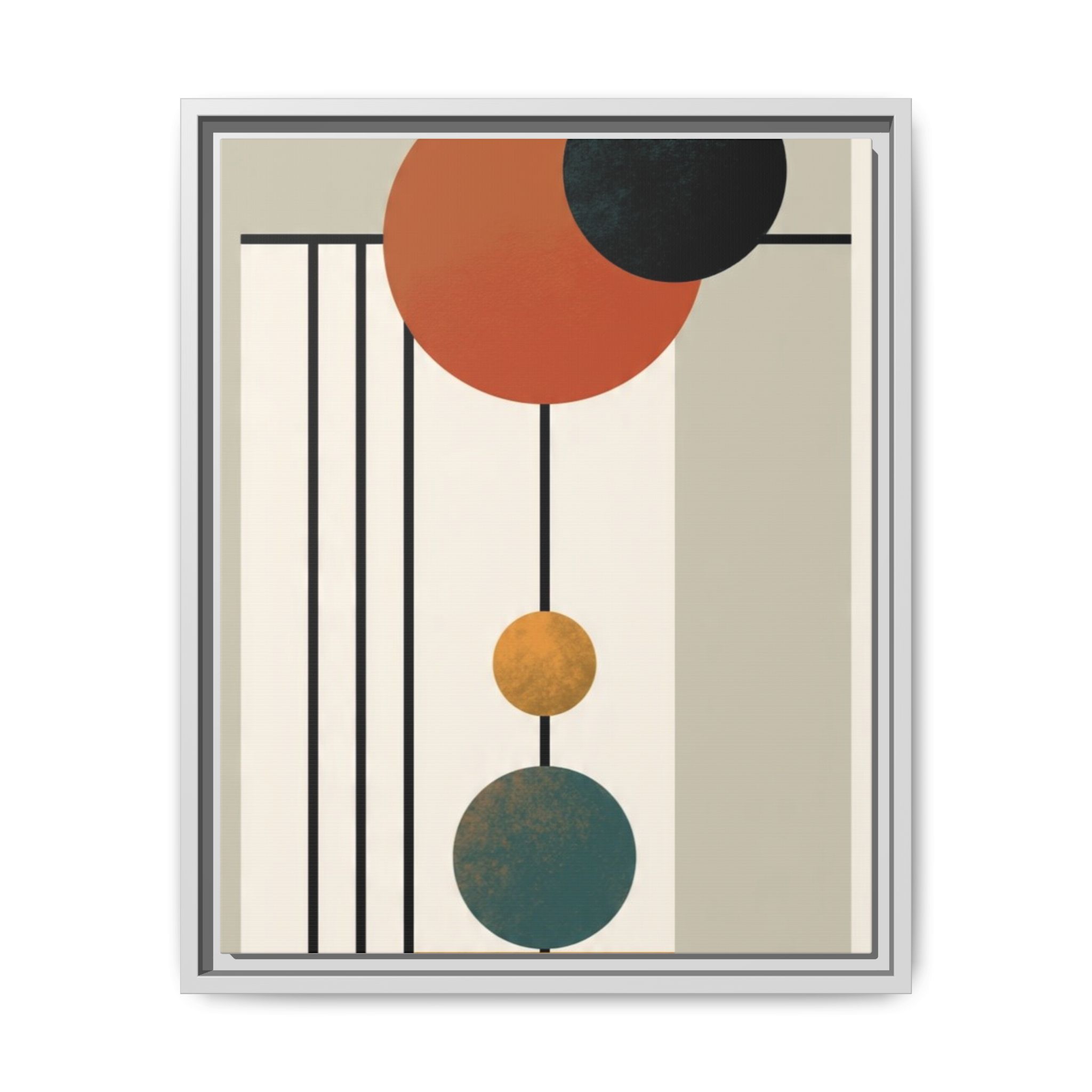 Abstract Geometric Wall Art Print — Matte Framed Canvas - Image 149