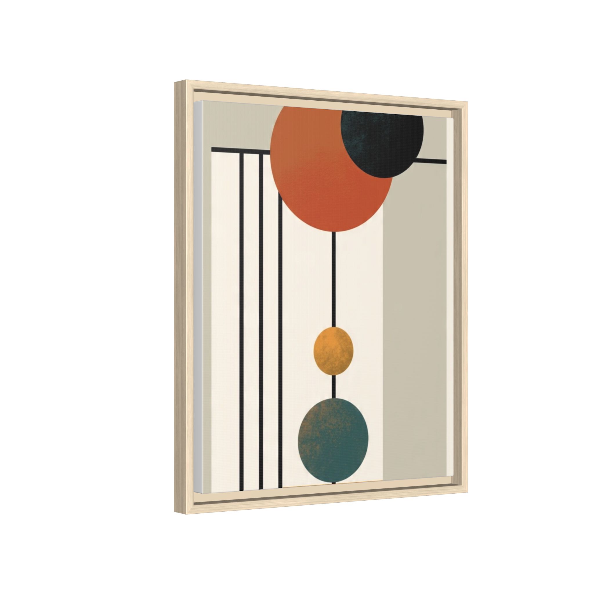 Abstract Geometric Wall Art Print — Matte Framed Canvas - Image 146