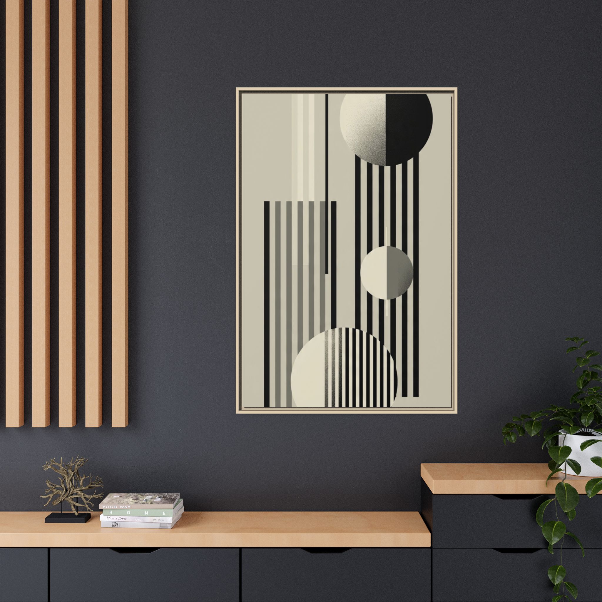 Abstract Geometric Canvas Print — Framed Matte Wall Art - Image 108