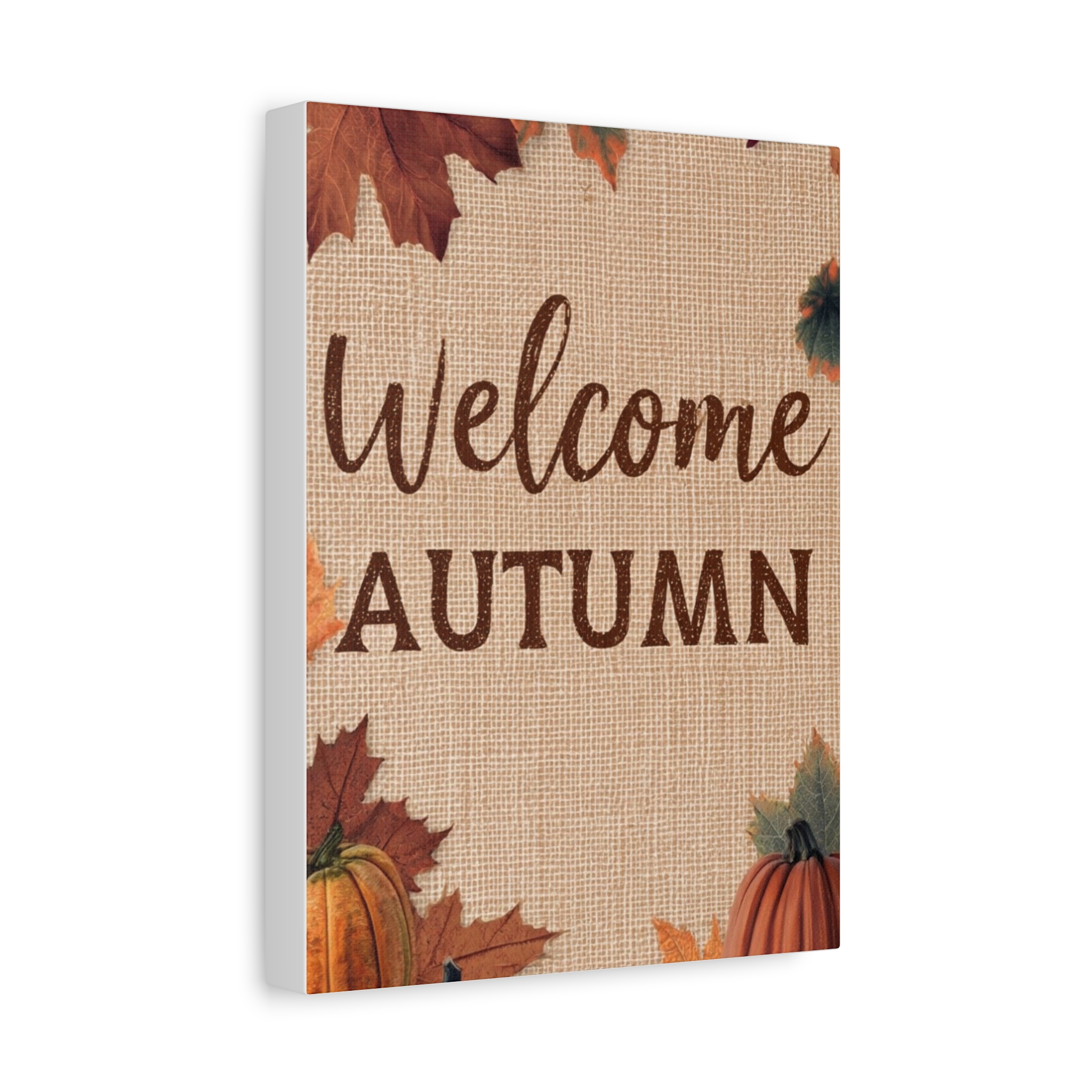 Welcome Autumn Canvas Wall Art — Fall Pumpkin & Leaves Home Decor - Image 6