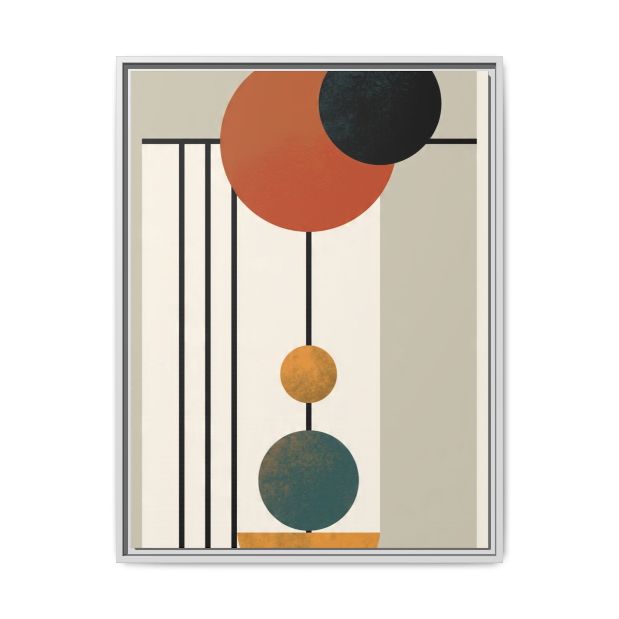 Abstract Geometric Wall Art Print — Matte Framed Canvas - Image 177