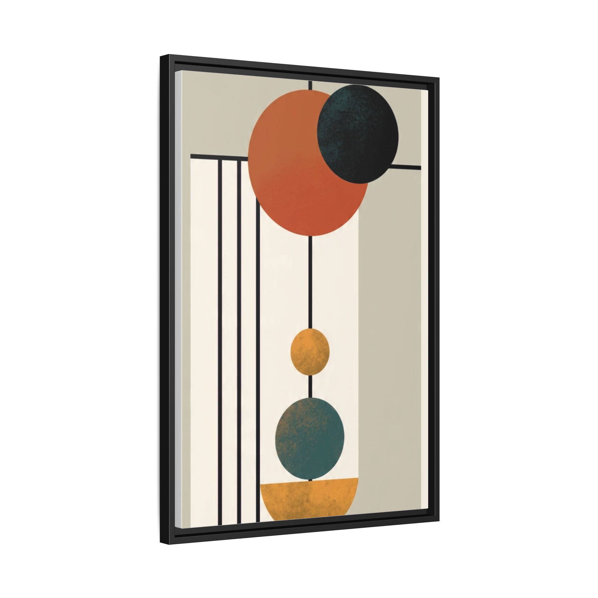 Abstract Geometric Wall Art Print — Matte Framed Canvas - Image 130