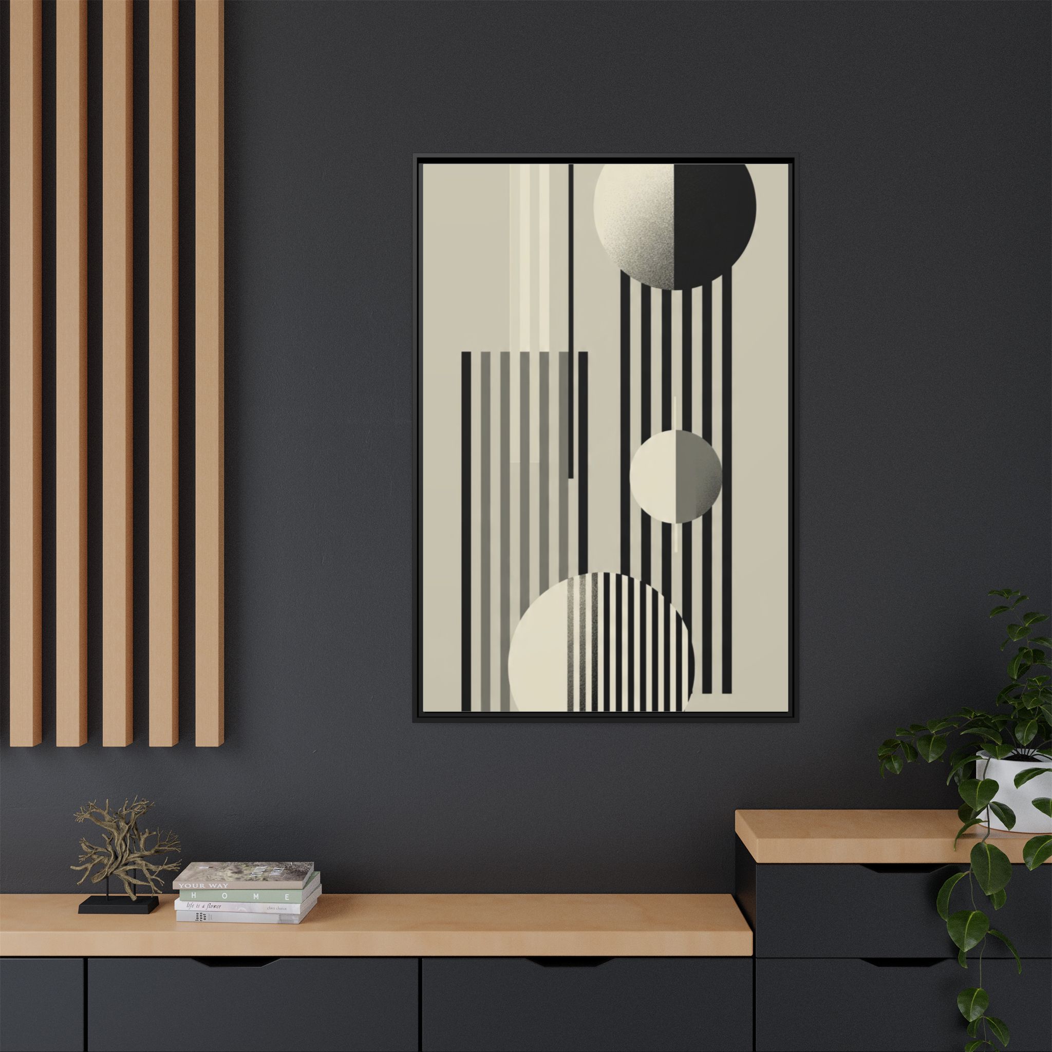 Abstract Geometric Canvas Print — Framed Matte Wall Art - Image 100