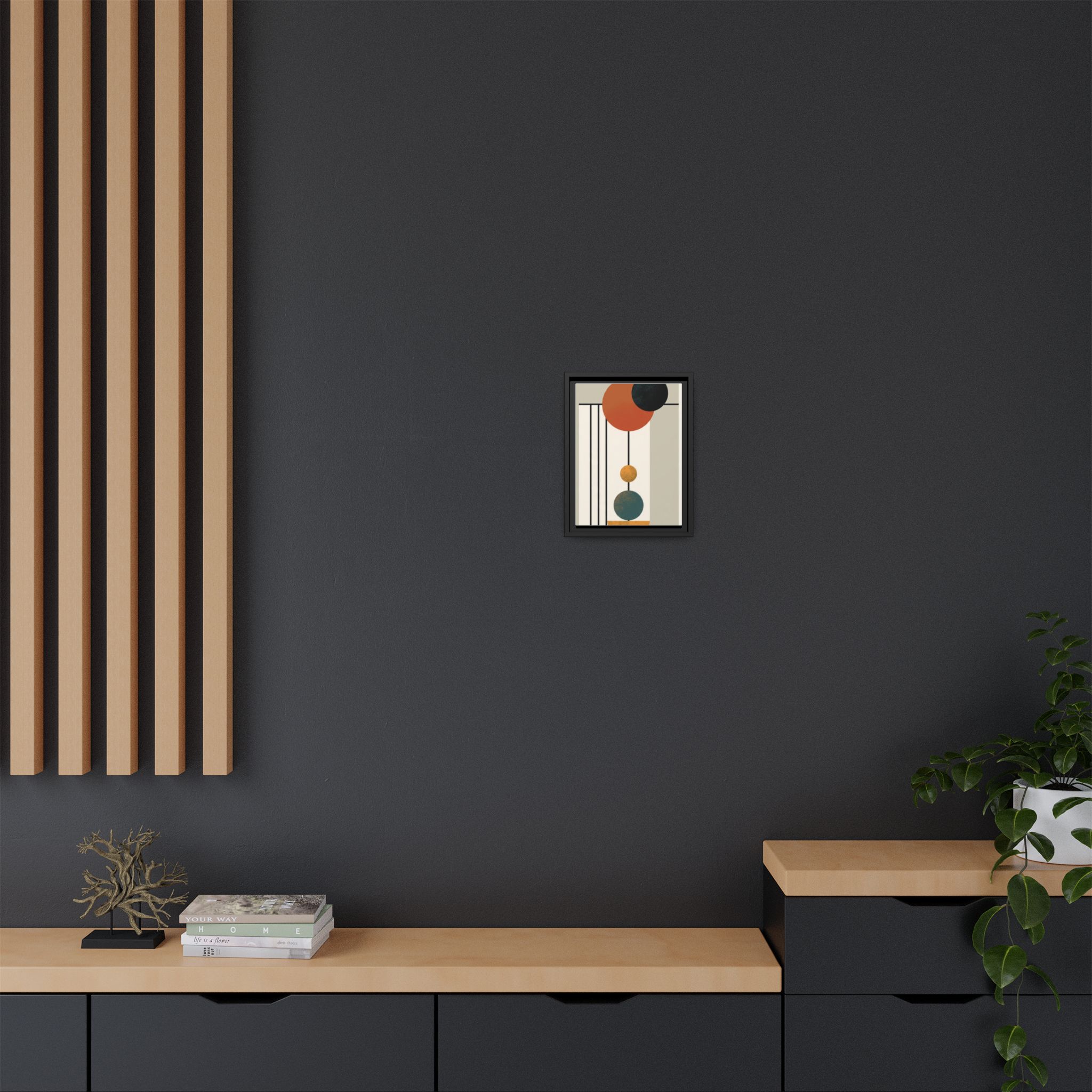 Abstract Geometric Wall Art Print — Matte Framed Canvas - Image 248