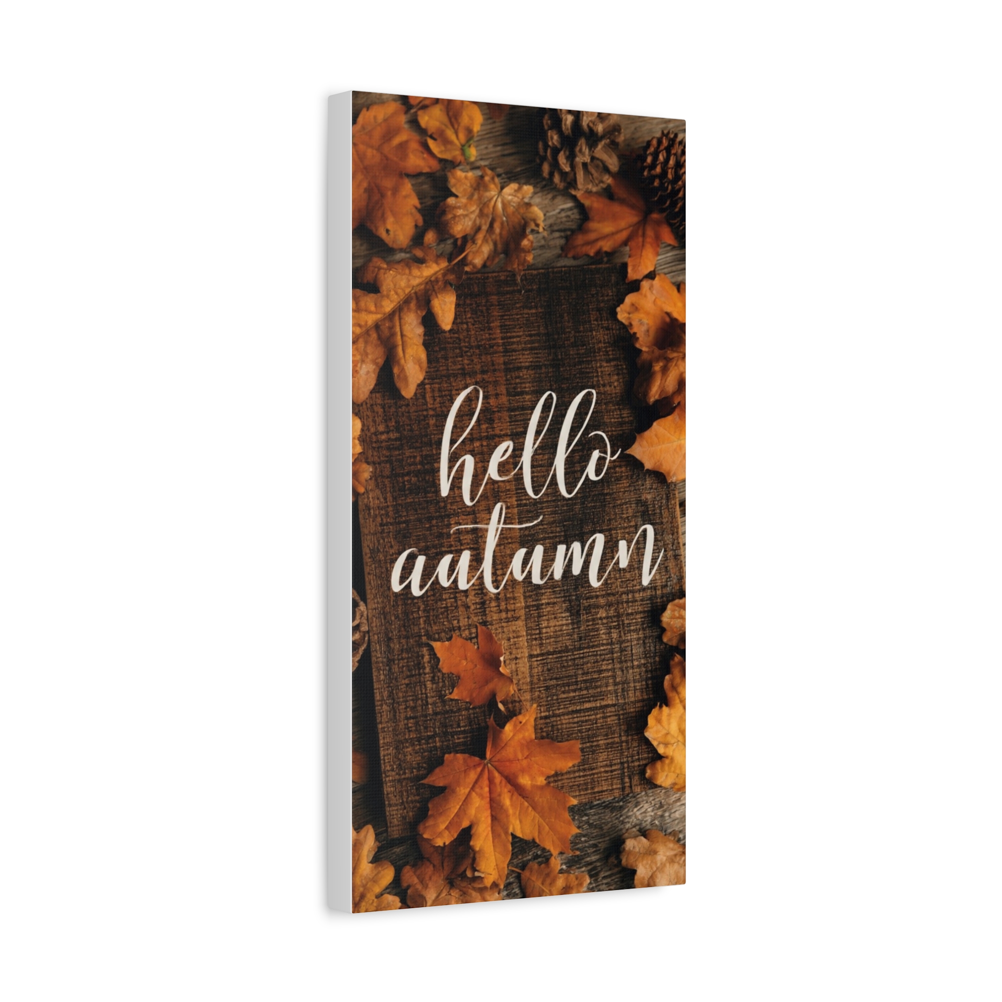 Hello Autumn Canvas Wall Art – Rustic Fall Leaf Home Decor - Image 8