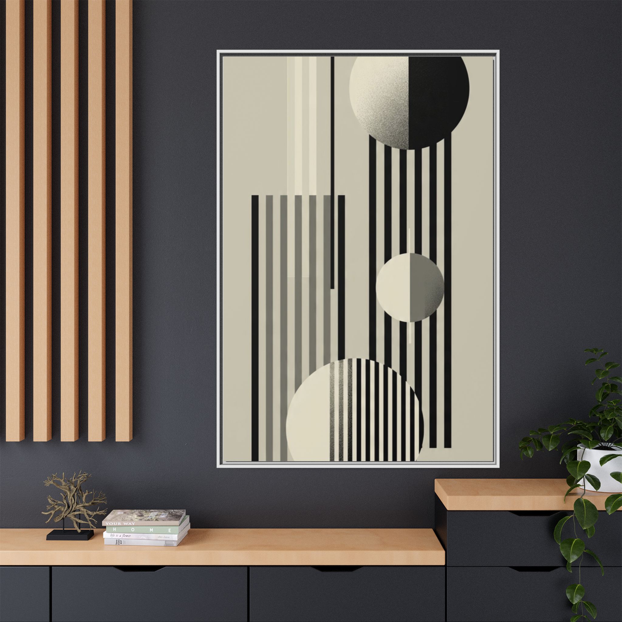 Abstract Geometric Canvas Print — Framed Matte Wall Art - Image 56