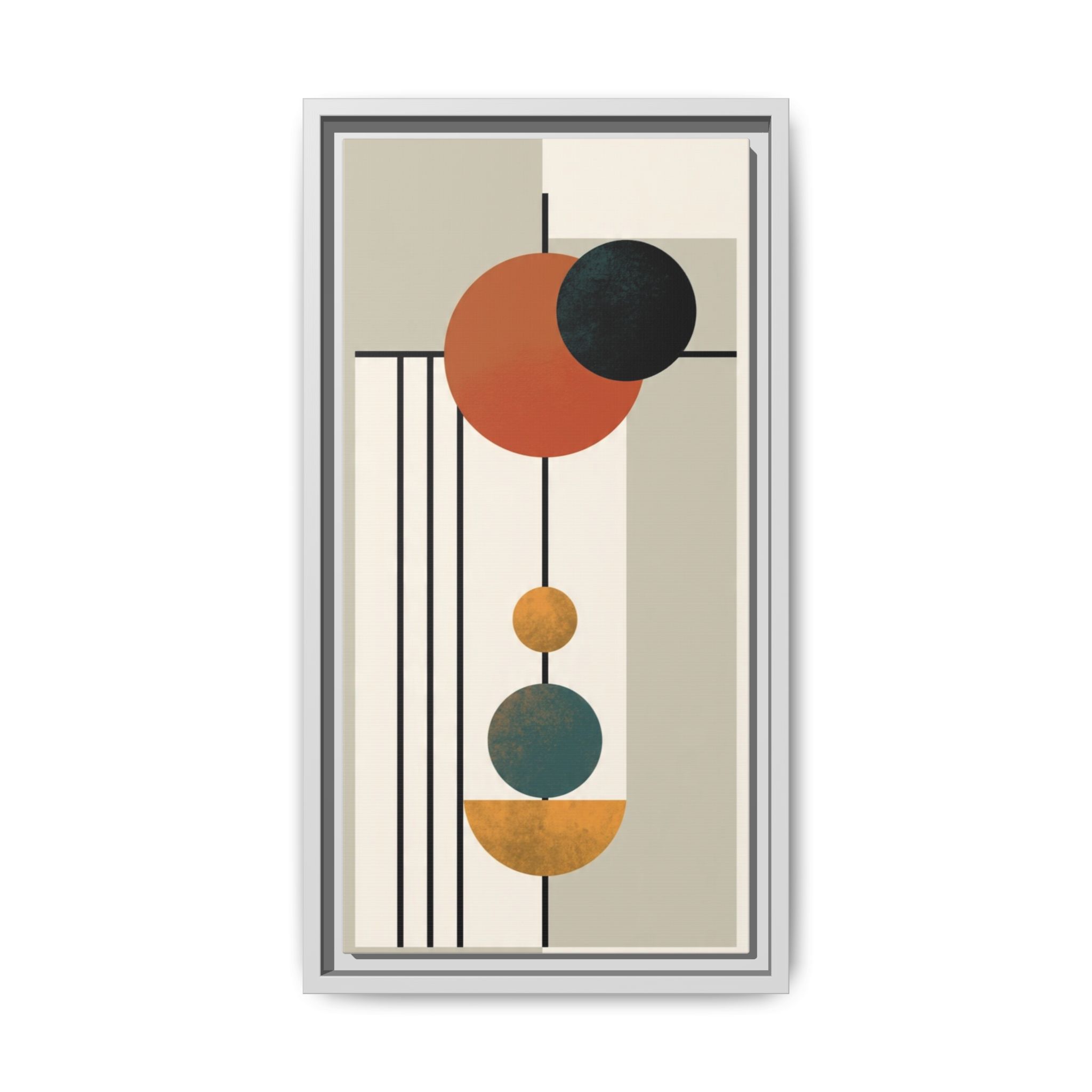 Abstract Geometric Wall Art Print — Matte Framed Canvas - Image 81