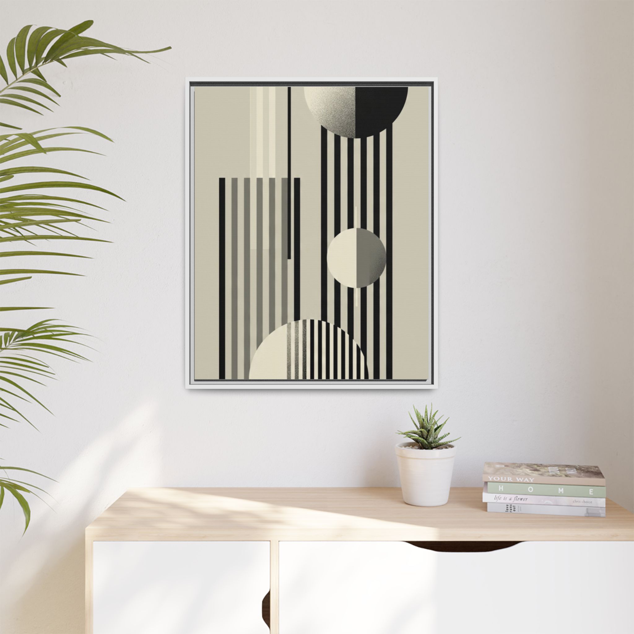 Abstract Geometric Canvas Print — Framed Matte Wall Art - Image 187