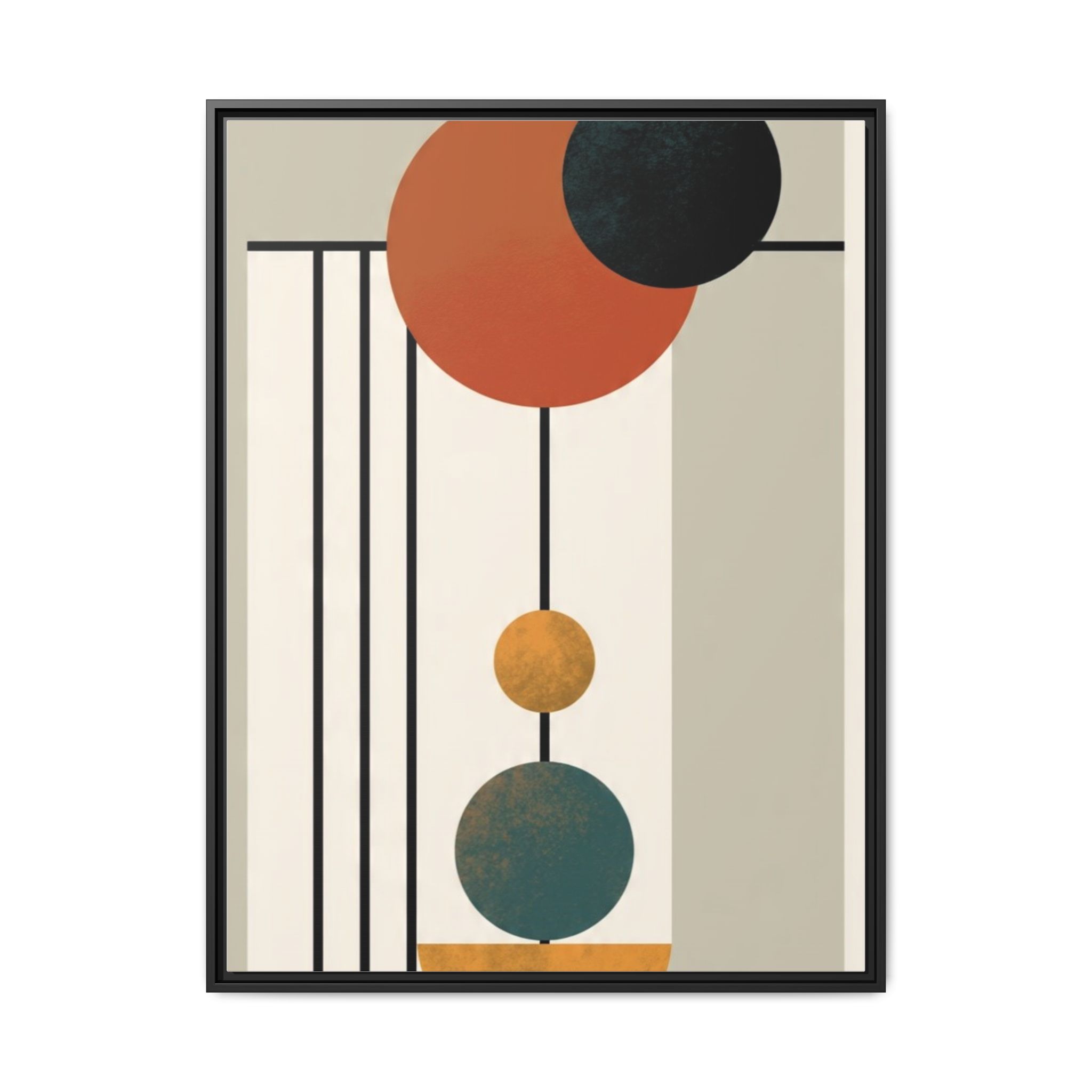 Abstract Geometric Wall Art Print — Matte Framed Canvas - Image 29