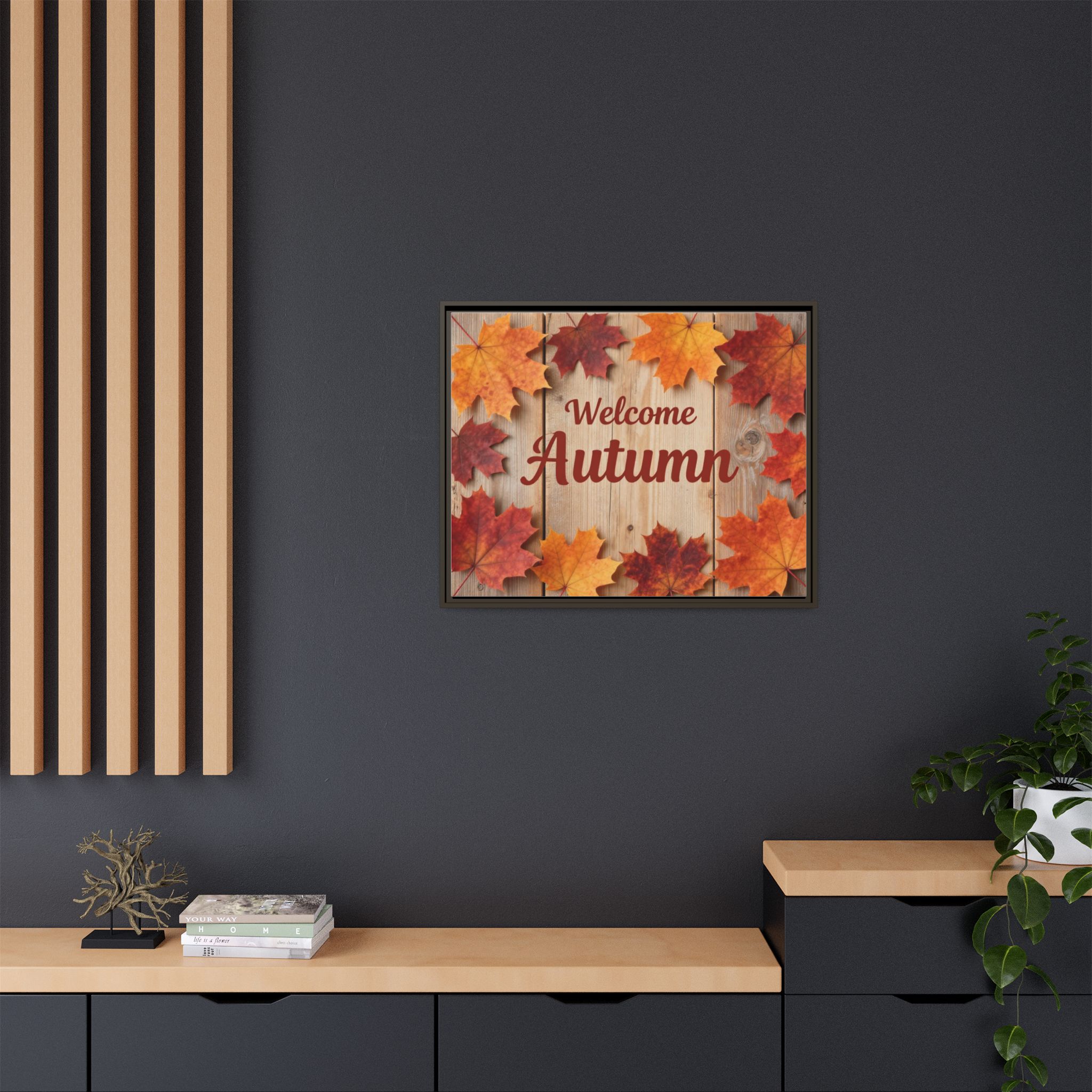 Welcome Autumn Framed Canvas Wall Art - Image 204